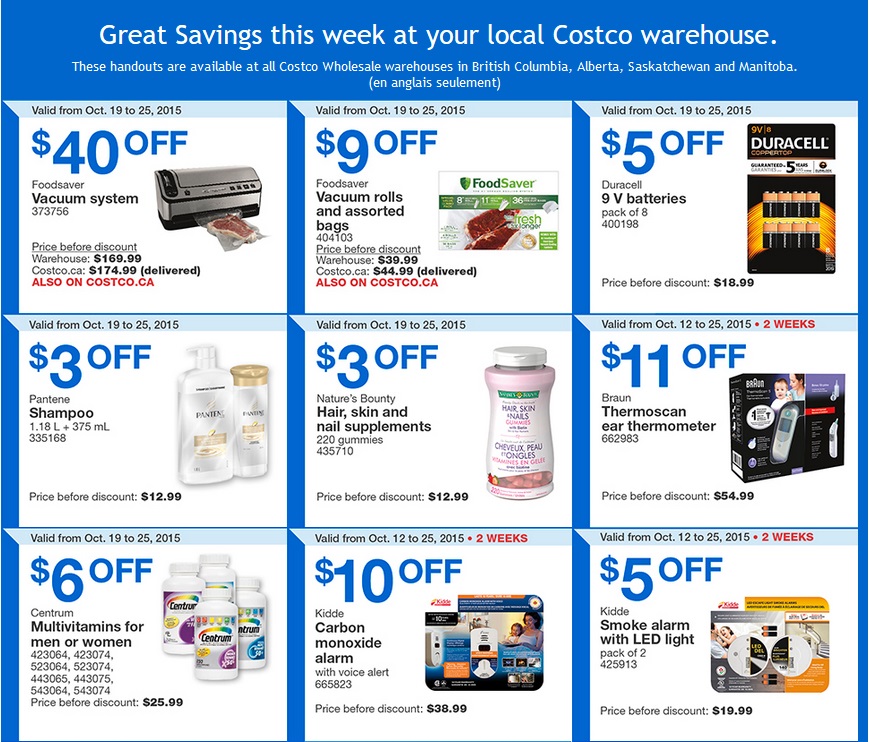 Costco Sales Items for Oct 1925 Costco West Fan Blog
