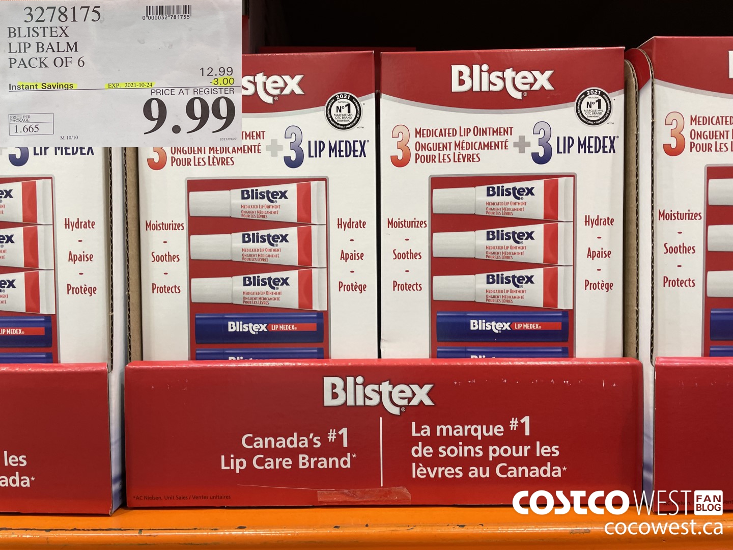 3278175 BLISTEX LIP BALM PACK OF 6 ($3.00 INSTANT SAVINGS EXPIRES ON 2021-10-24) $9.99