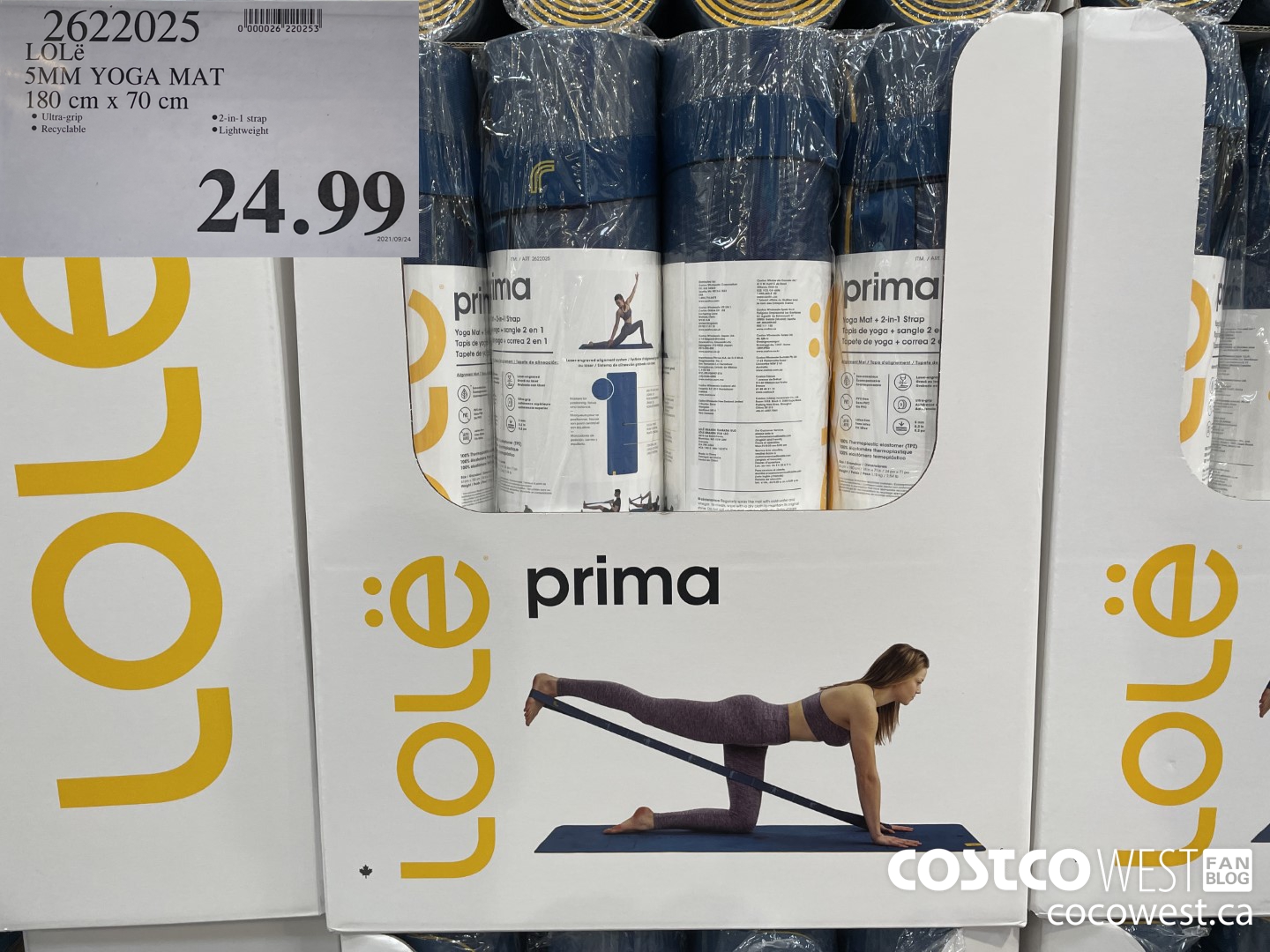 Bargains by Green - Lolë Prima Yoga Mat with 2-in-1 strap $20 Lolë Prima  Yoga Mat with 2-in-1 strap New Retail:$35 Features: 5mm 61 cm x 180 cm (24  in x 71