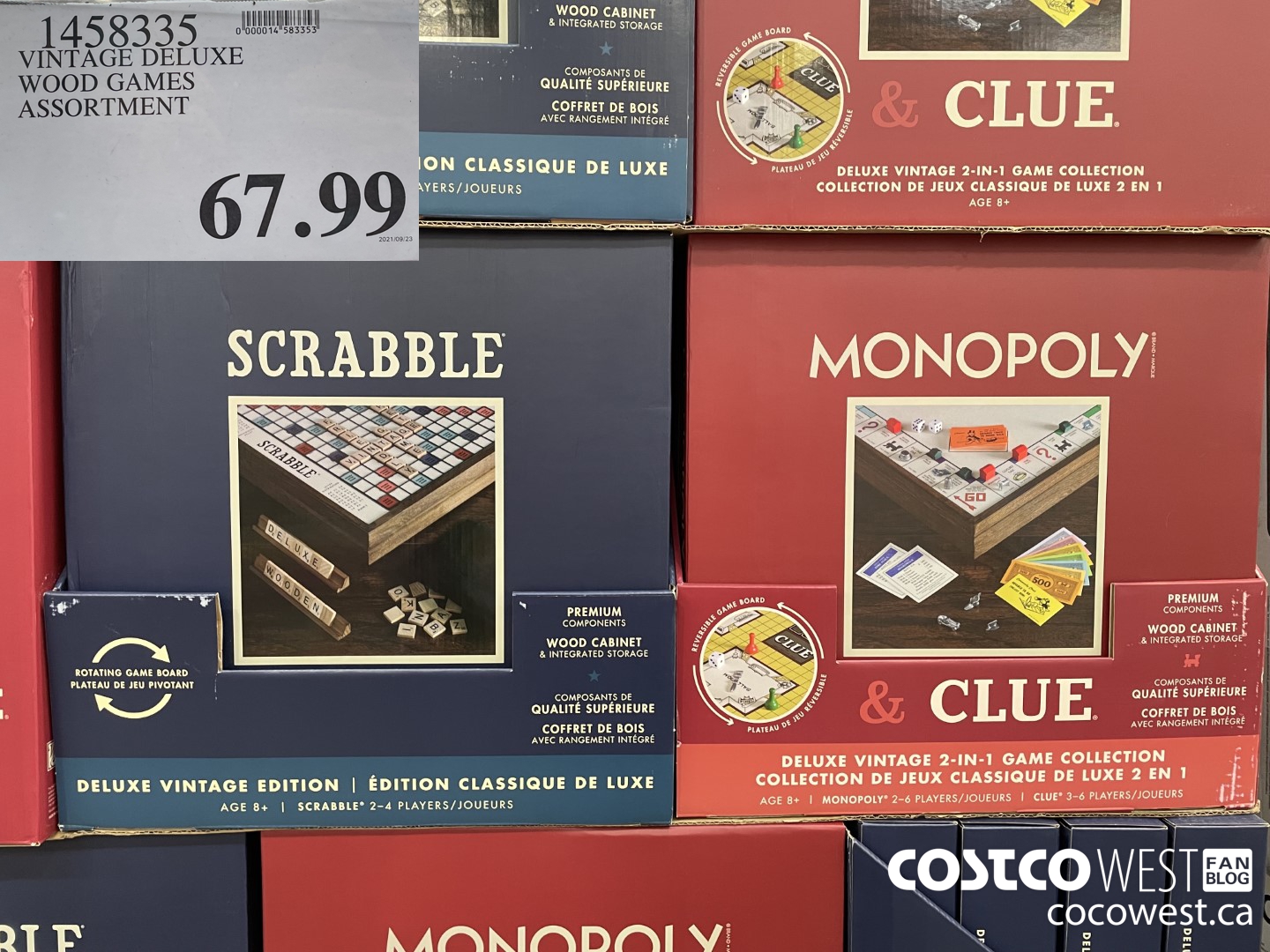 1458335 VINTAGE DELUXE WOOD GAMES ASSORTMENT  $67.99