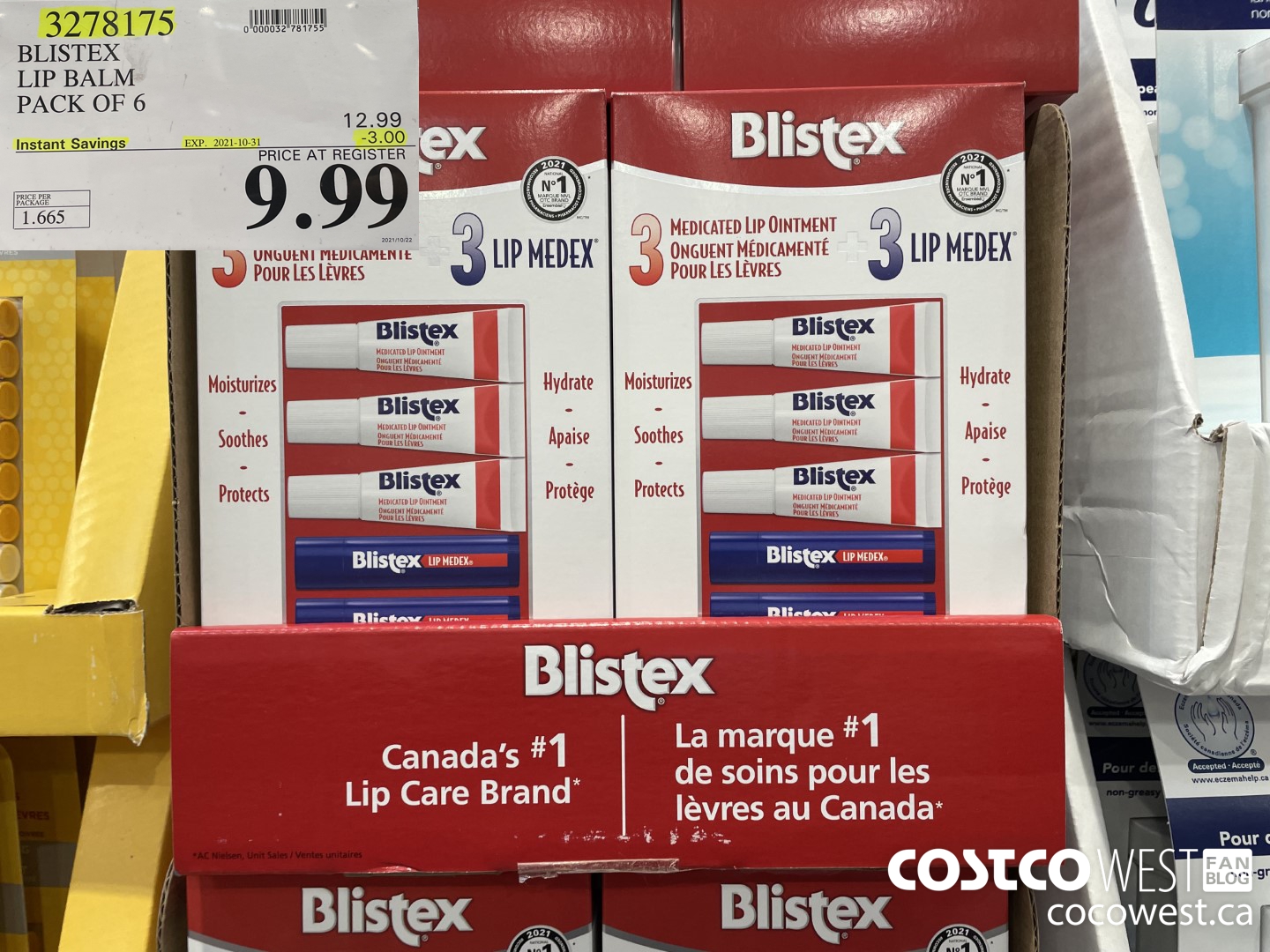 3278175 BLISTEX LIP BALM PACK OF 6 ($3.00 INSTANT SAVINGS EXPIRES ON 2021-10-31) $9.99