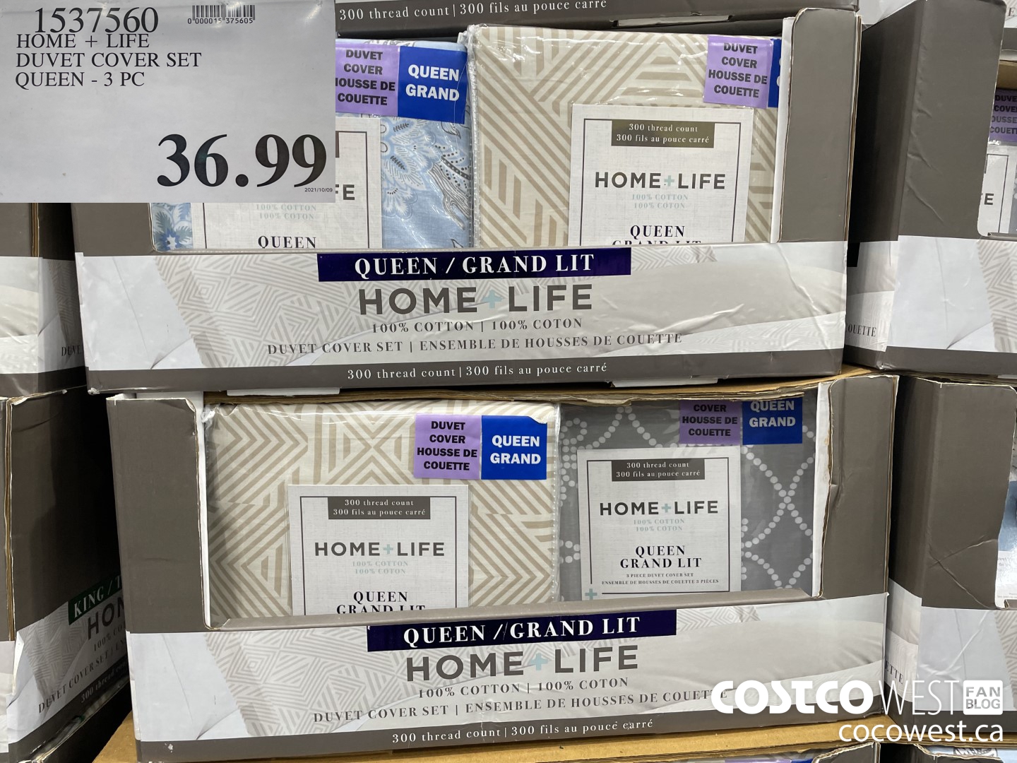 1537560 HOME + LIFE DUVET COVER SET QUEEN - 3 PC  $36.99