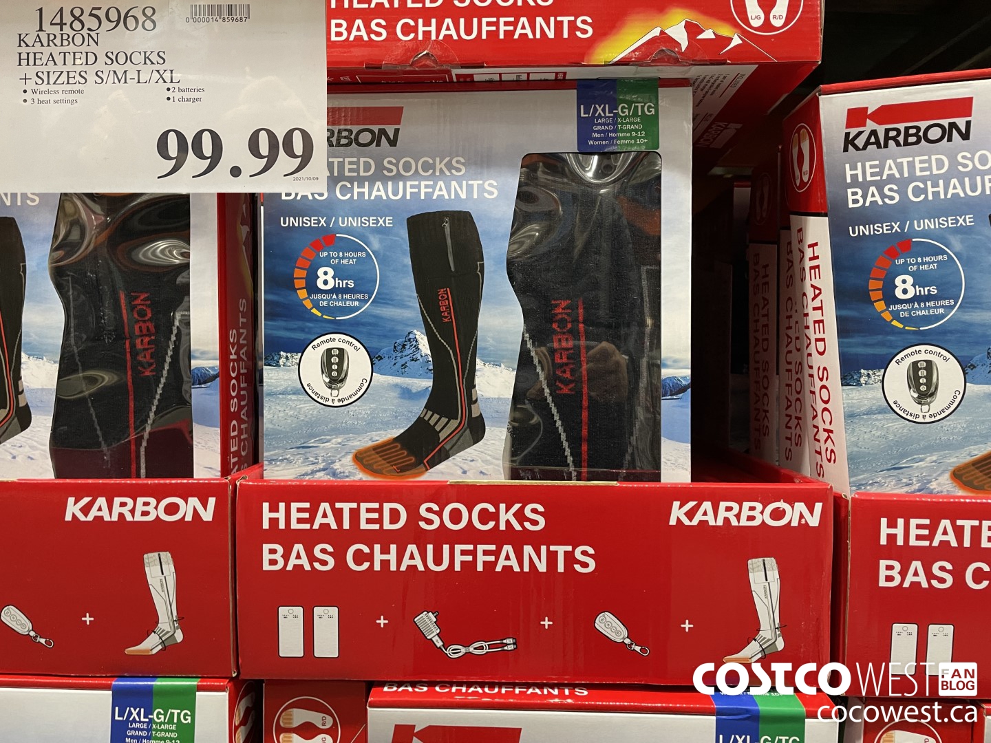 1632128 KARBON HEATED SOCKS SIZES S M AND L XL 114 99 - Costco East Fan Blog