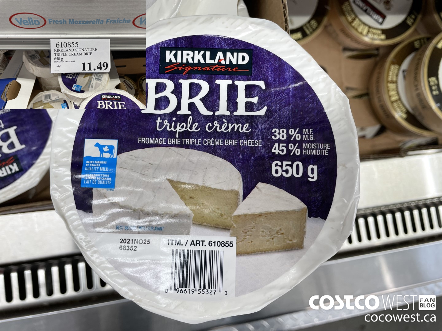 610855 KIRKLAND SIGNATURE TRIPLE CREAM BRIE 650 g 610855 KIRKLAND SIGNATURE TRIPLE CREAM BRIE PRICE PER 100 GRAMS 10/13/21 4 ) z — f ; —— 