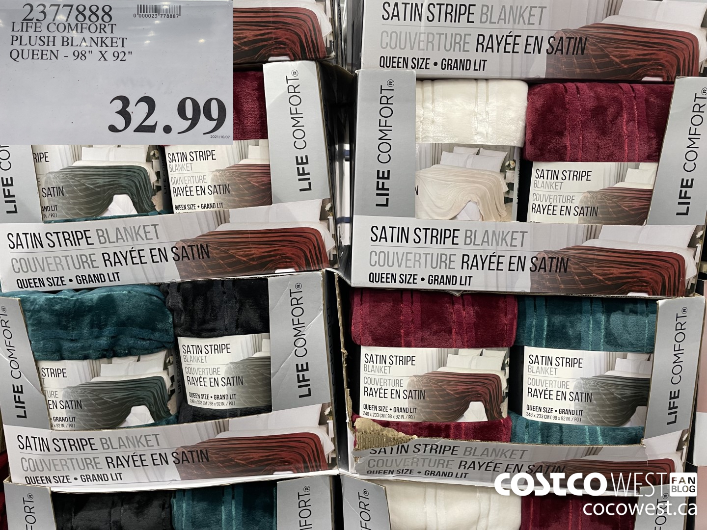 2377888 LIFE COMFORT PLUSH BLANKET QUEEN - 98