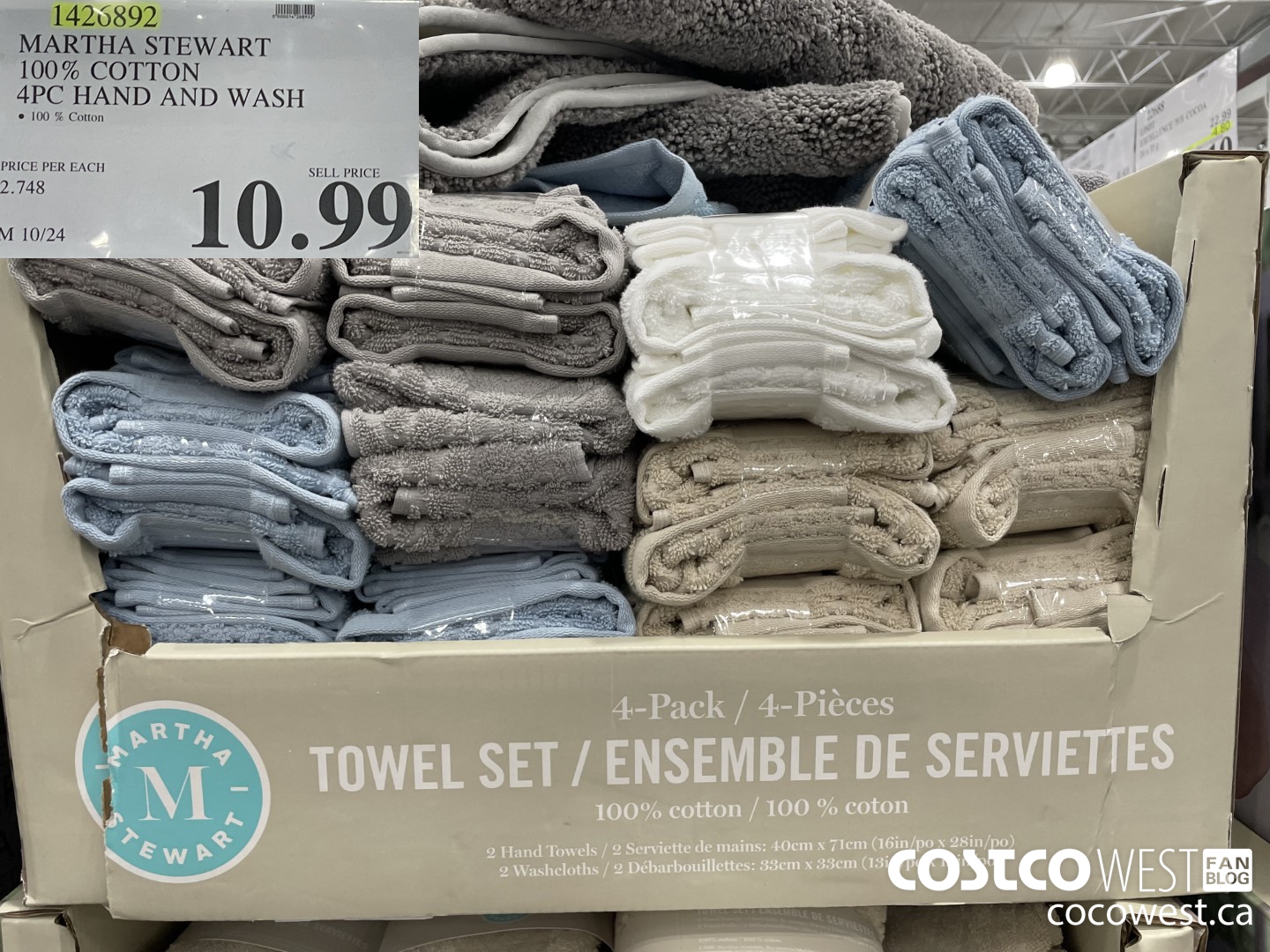 14268990 martha stewart 100 cotton towel 30 x 56 12 99 - Costco East Fan  Blog