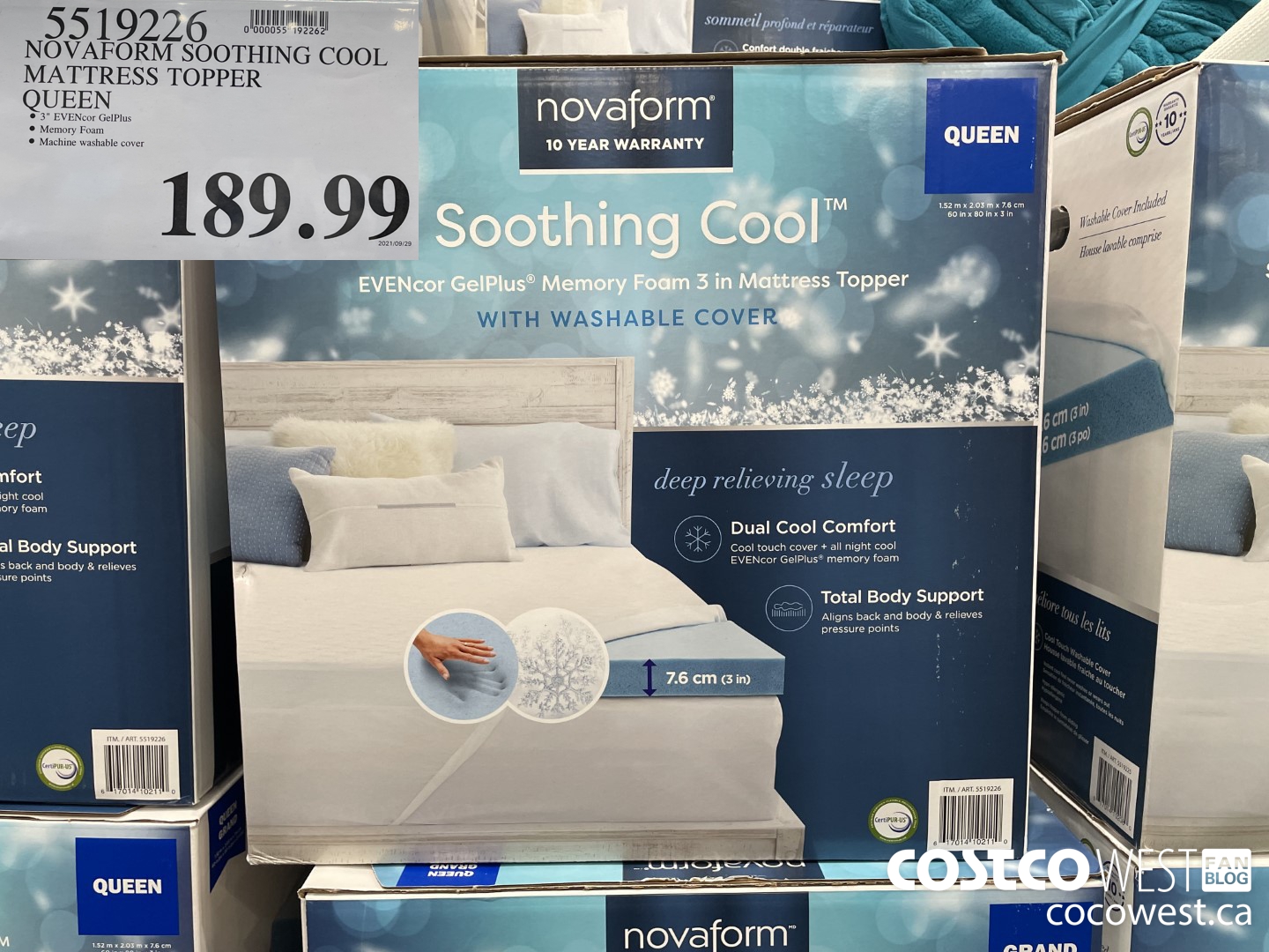 novaform soothing cool mattress topper