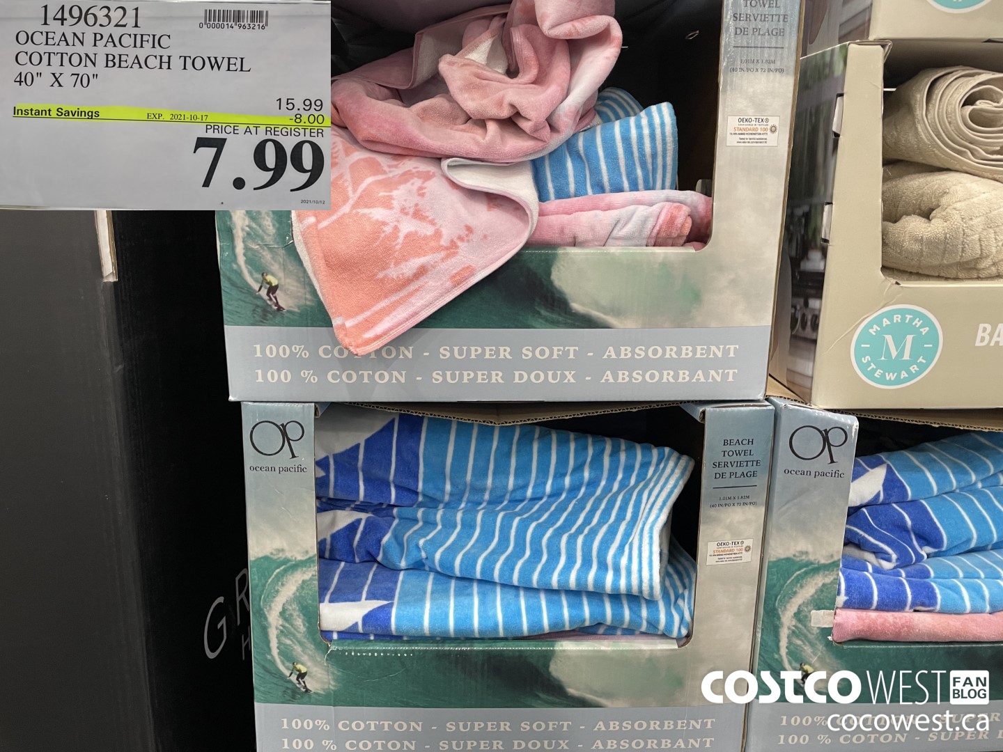 1496321 OCEAN PACIFIC COTTON BEACH TOWEL 40