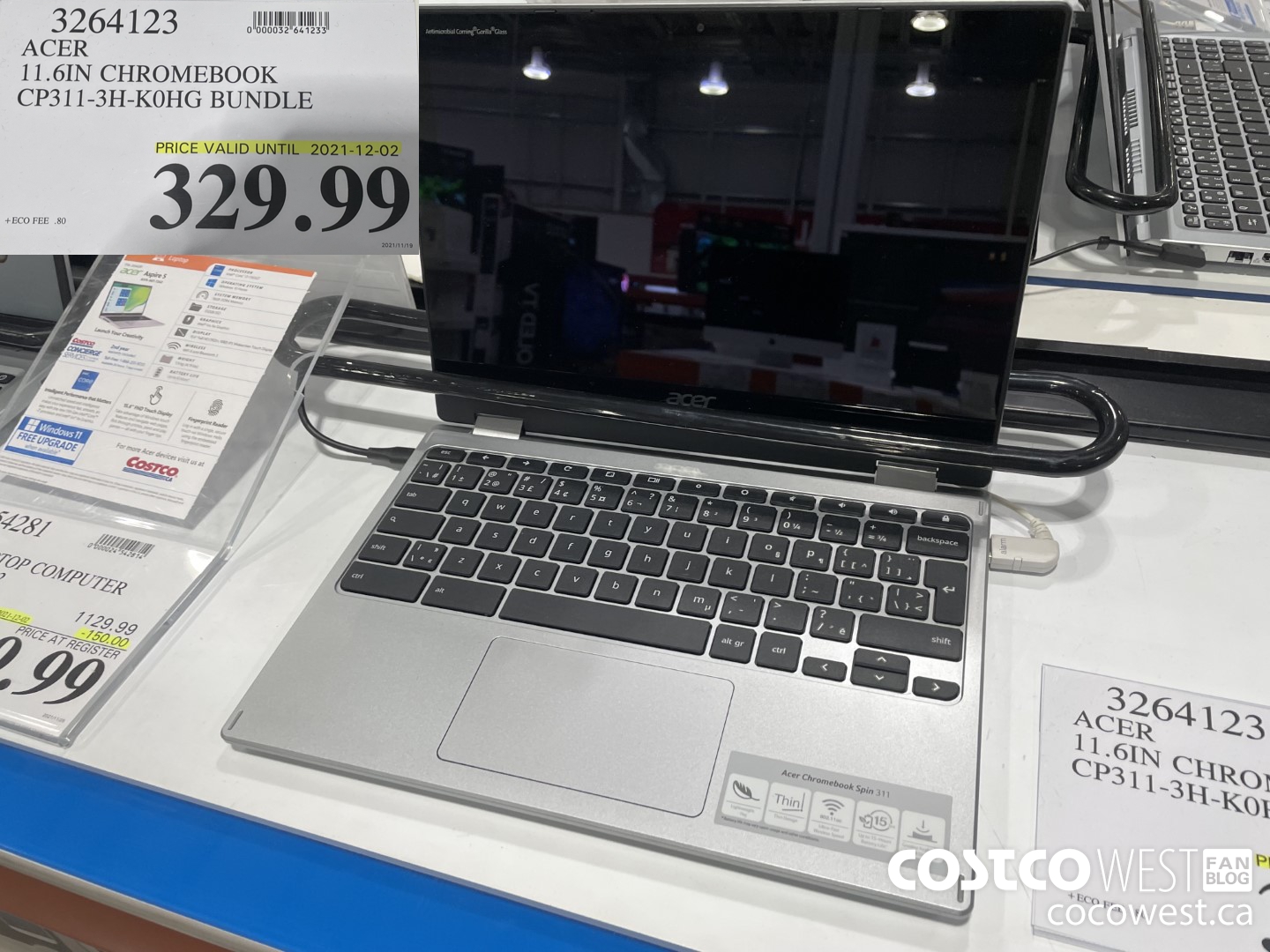 3264123 ACER 11.6IN CHROMEBOOK CP311-3H-KOHG BUNDLE  (EXPIRES ON 2021-12-02) $329.99