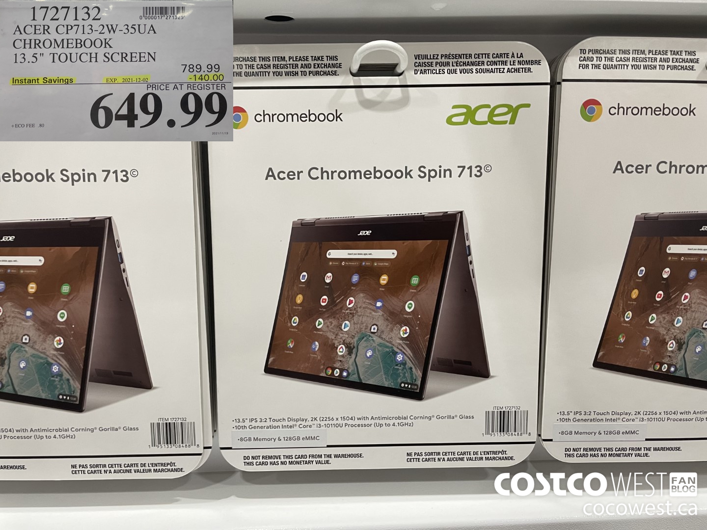 1727132 ACER CP713-2W-35UA CHROMEBOOK 13.5