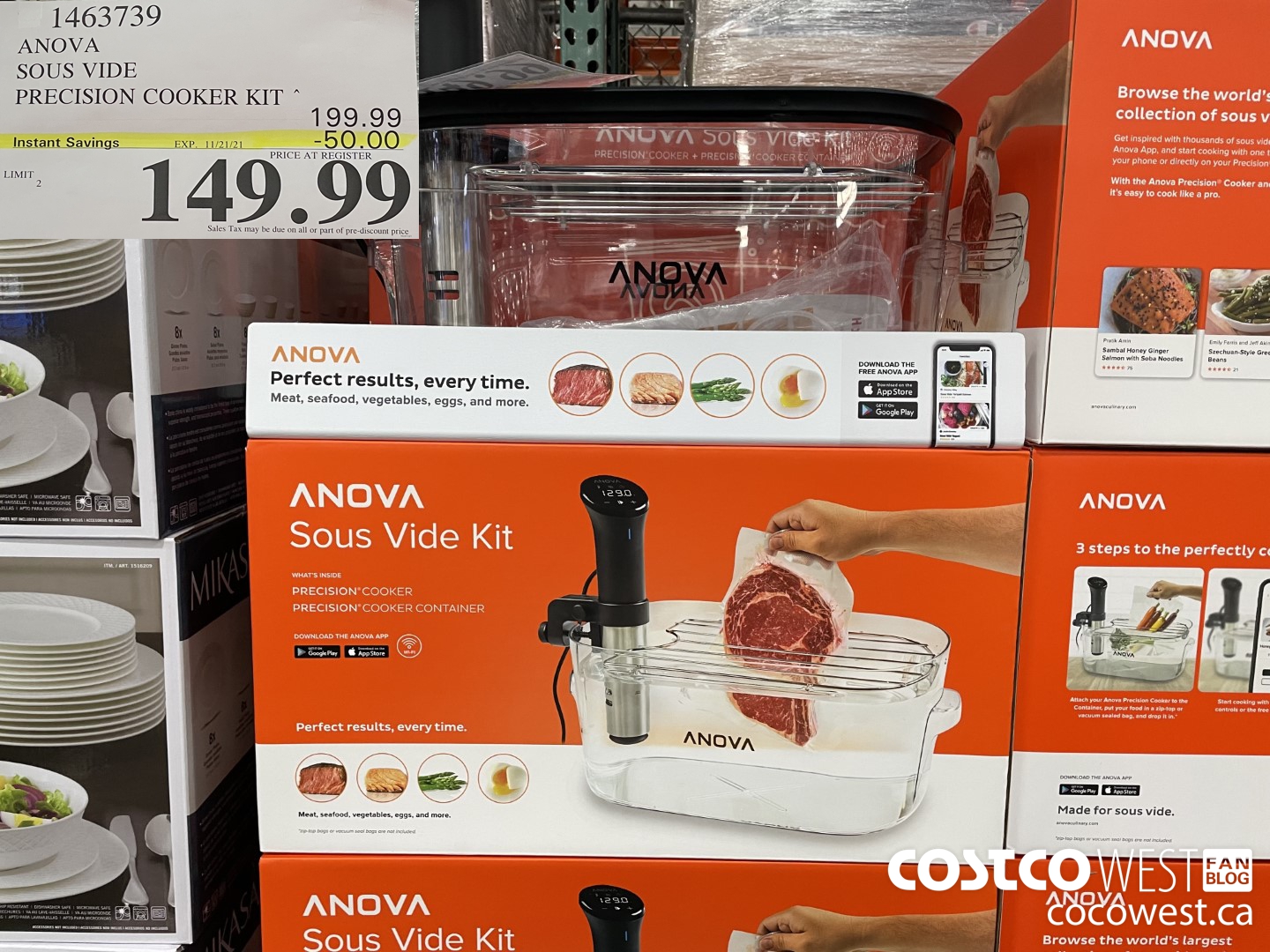 1463739 ANOVA SOUS-VIDE PRECISION COOKER KIT ($50.00 INSTANT SAVINGS EXPIRES ON 2021-11-21) $149.99