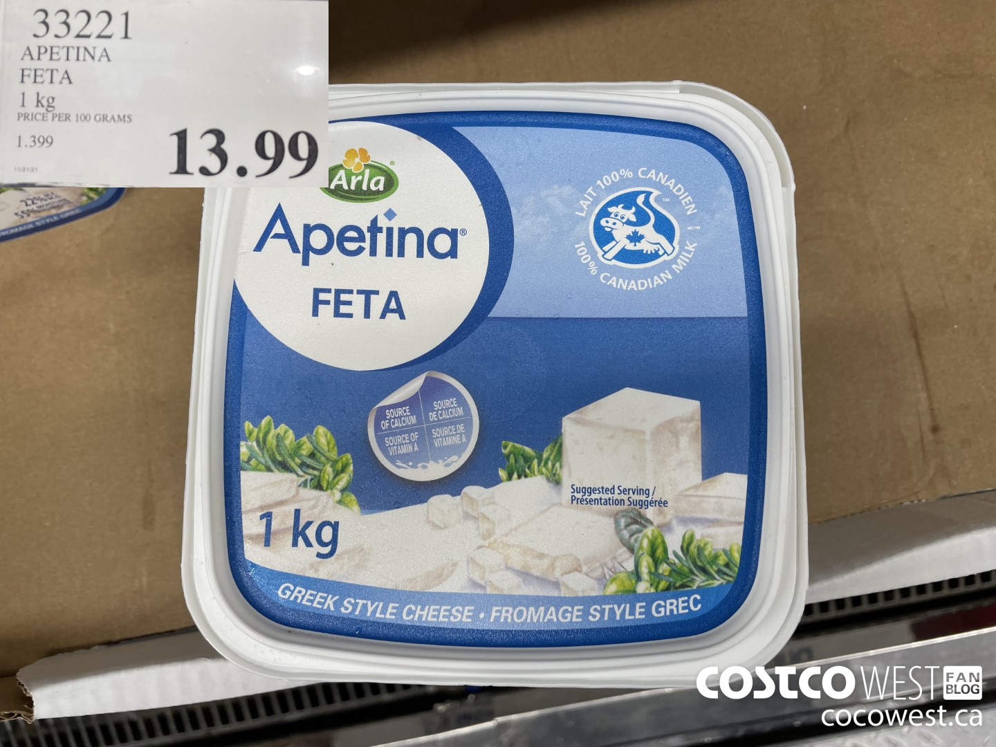 33221 APETINA FETA 1 kg $13.99