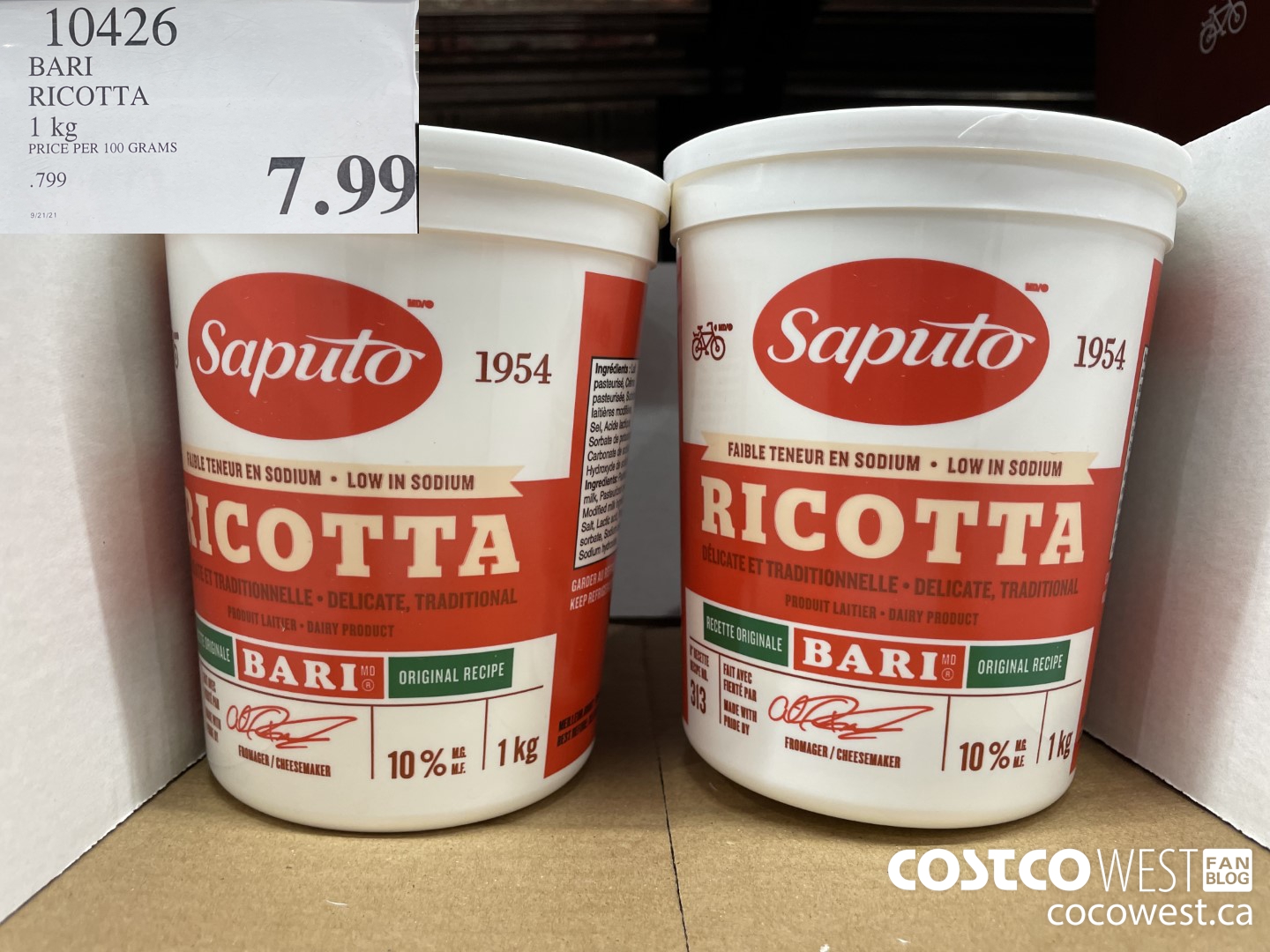 10426 BARI RICOTTA 1 kg $7.99
