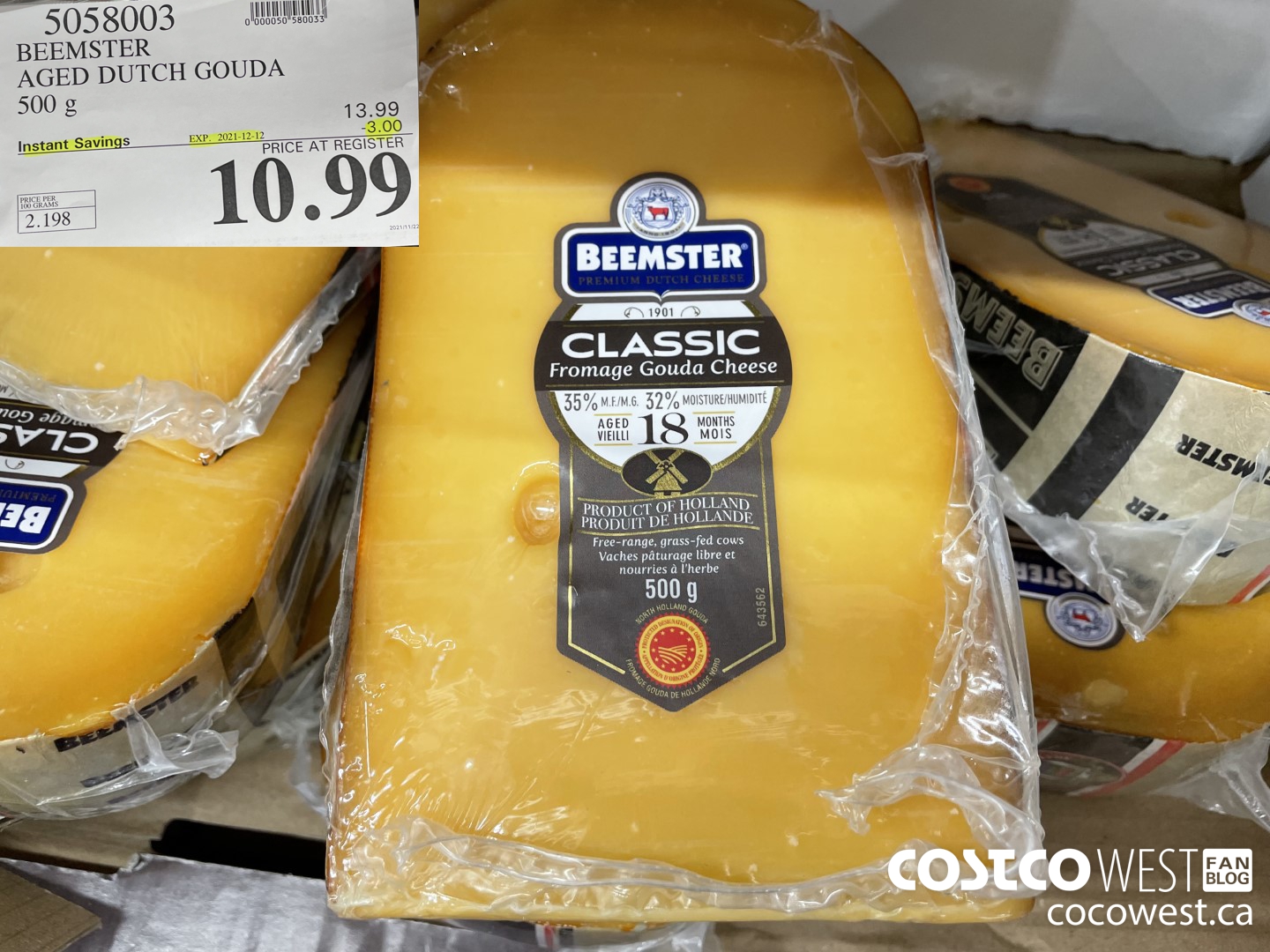 5058003 BEEMSTER AGED DUTCH GOUDA 500 g ($3.00 INSTANT SAVINGS EXPIRES ON 2021-12-12) $10.99
