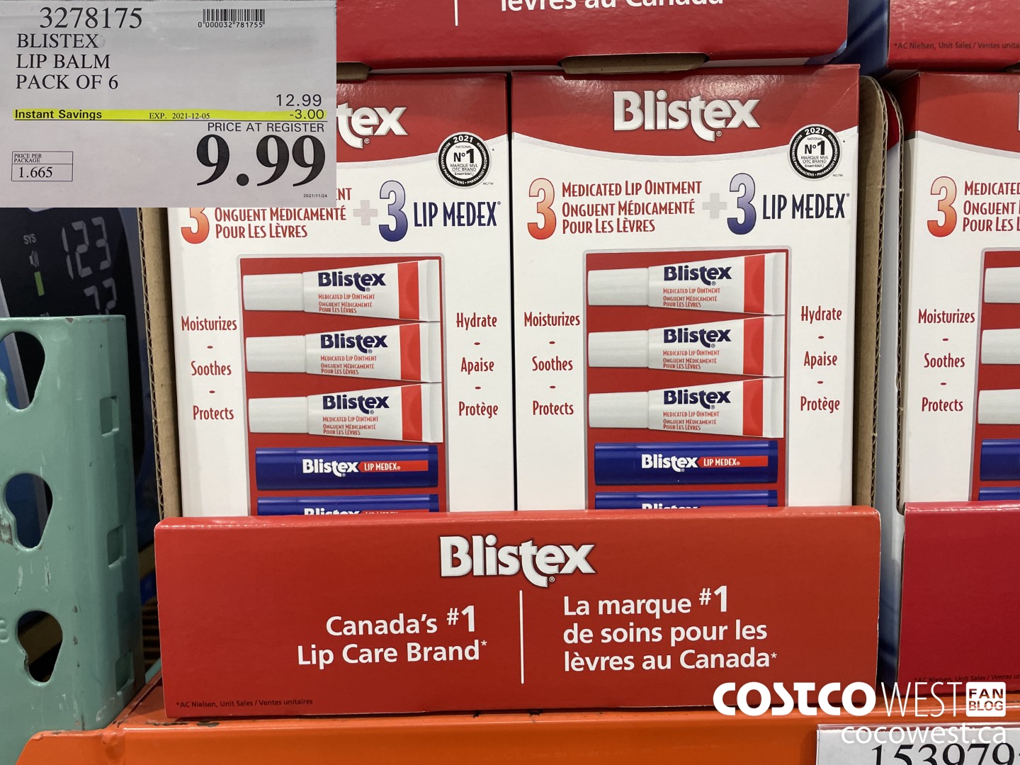 3278175 BLISTEX LIP BALM PACK OF 6 ($3.00 INSTANT SAVINGS EXPIRES ON 2021-12-05) $9.99