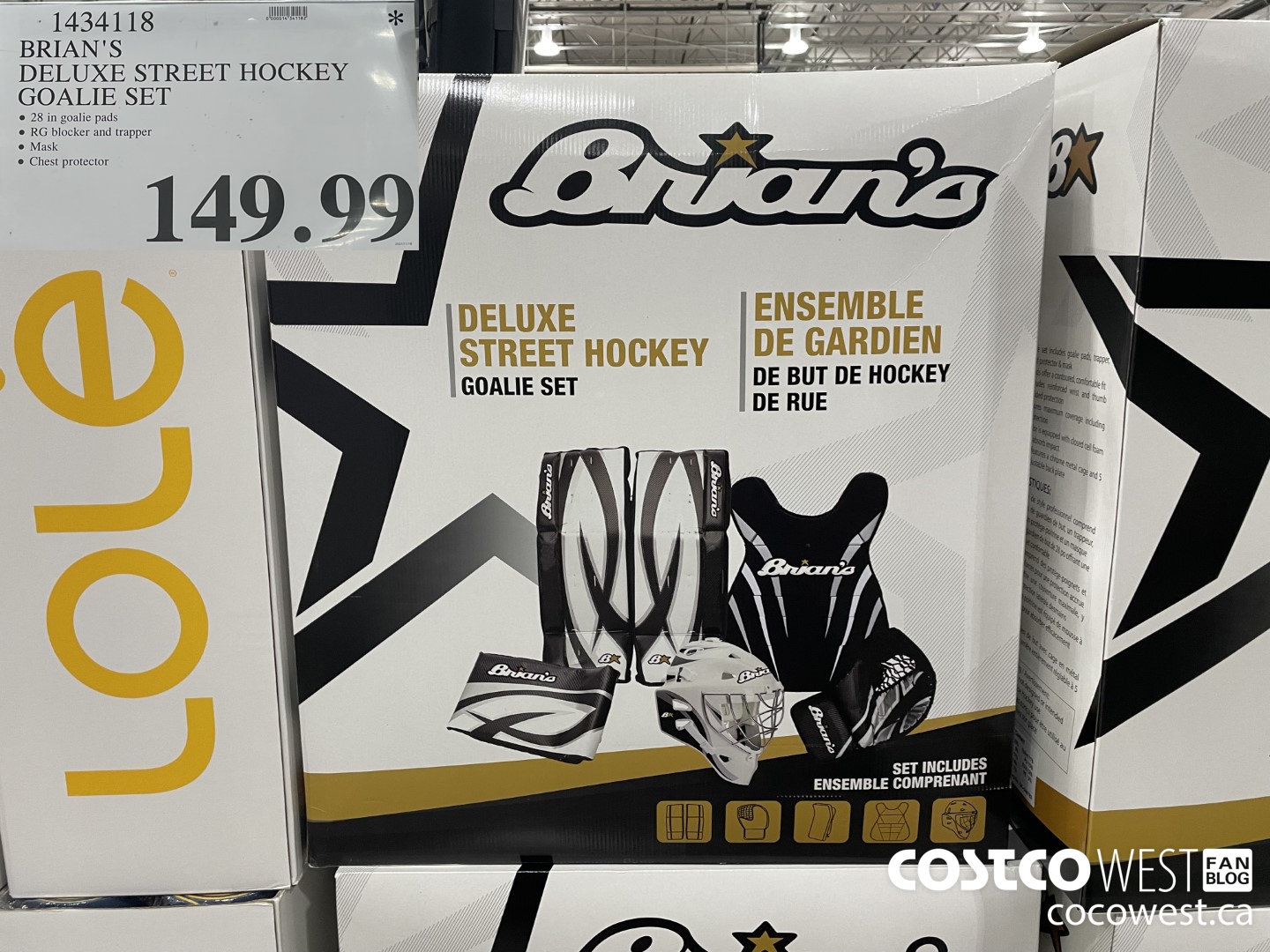 1434118 BRIAN'S DELUXE STREET HOCKEY GOALIE SET  $149.99