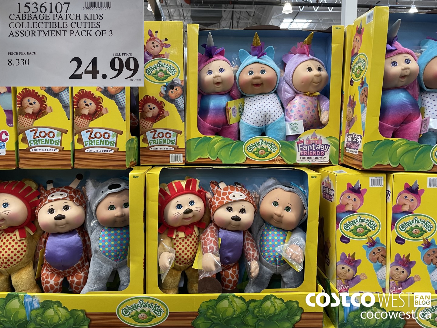 1536107 CABBAGE PATCH KIDS COLLECTIBLE CUTIES ASSORTMENT PACK OF 3 $24.99