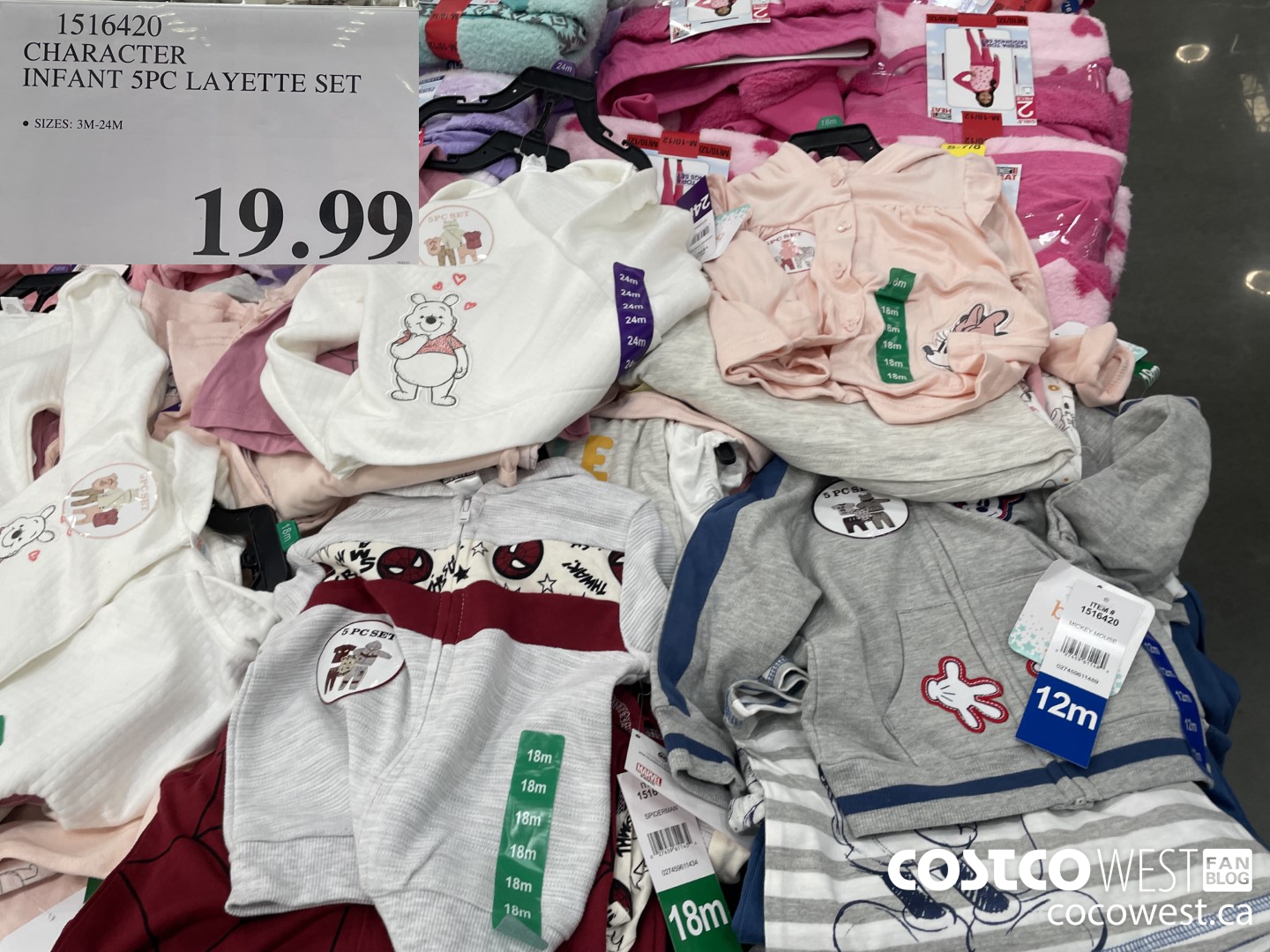 1516420 CHARACTER INFANT 5PC LAYETTE SET  $19.99