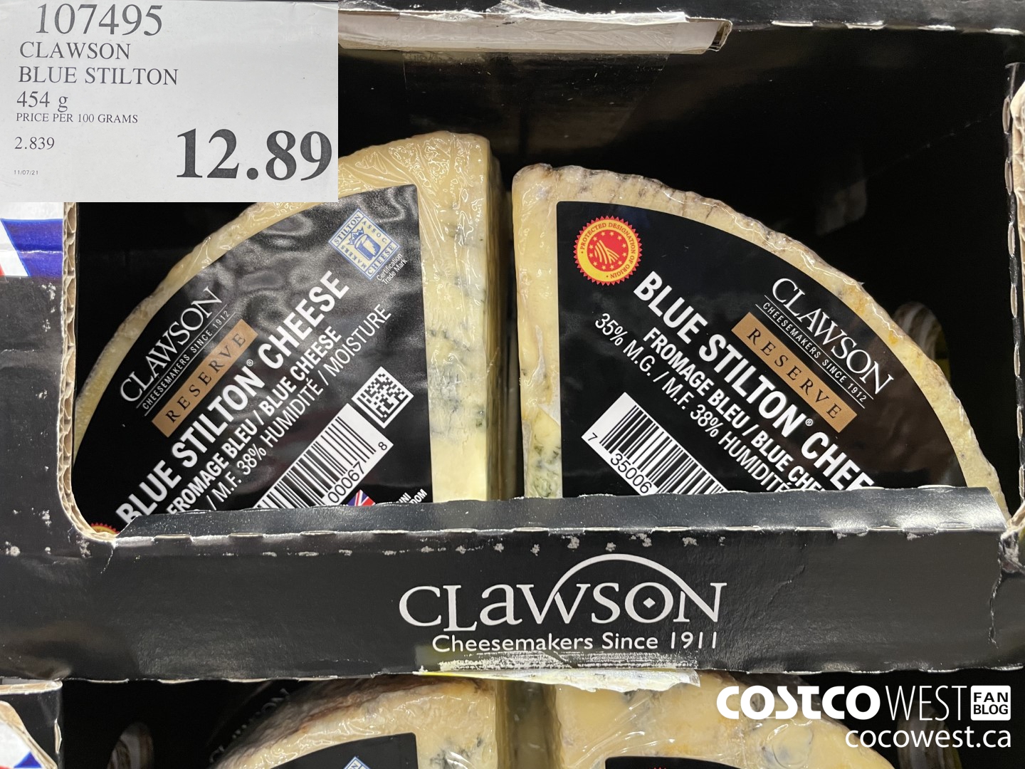 107495 CLAWSON BLUE STILTON 454 g $12.89