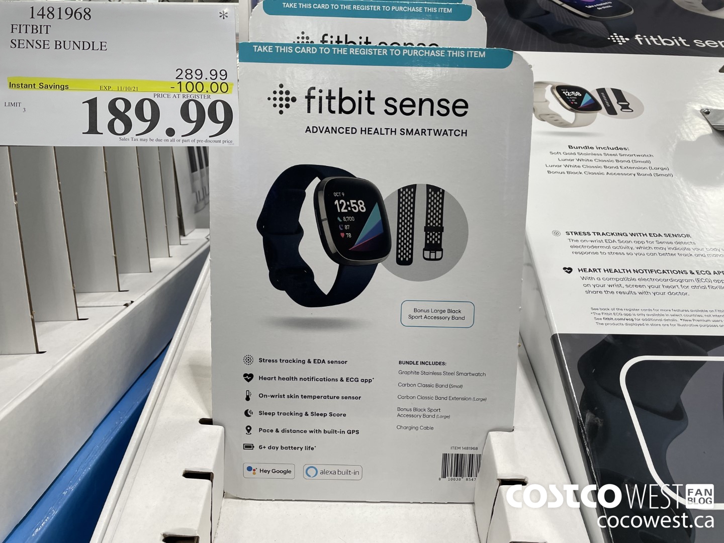 1481968 FITBIT SENSE BUNDLE  ($100.00 INSTANT SAVINGS EXPIRES ON 2021-11-10) $189.99