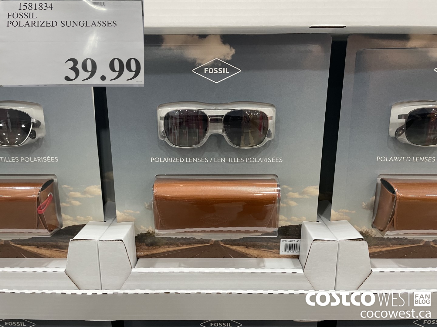 1581834 FOSSIL POLARIZED SUNGLASSES  $39.99