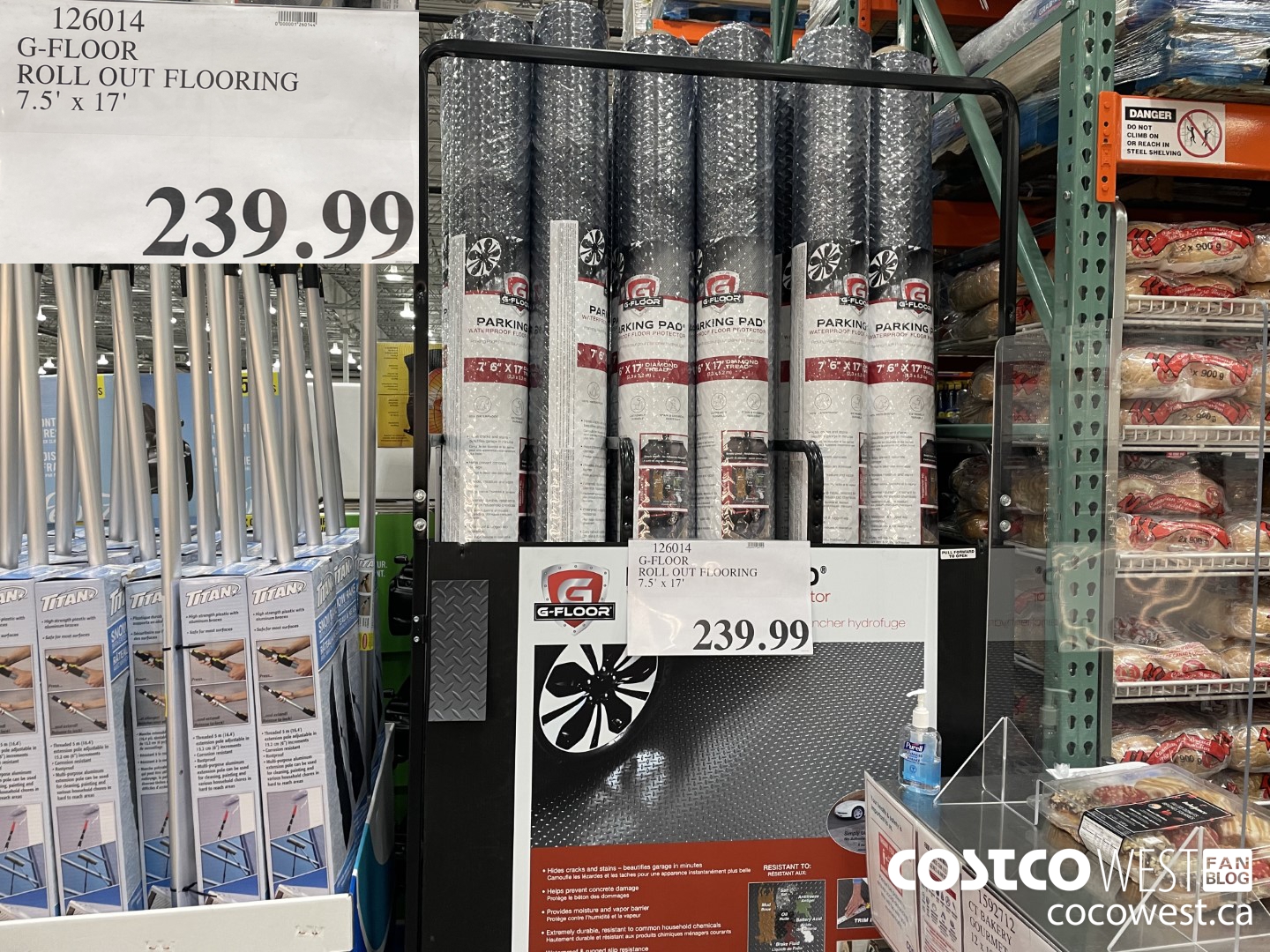 126014 G-FLOOR ROLL OUT FLOORING 7.5' x 17'  $239.99