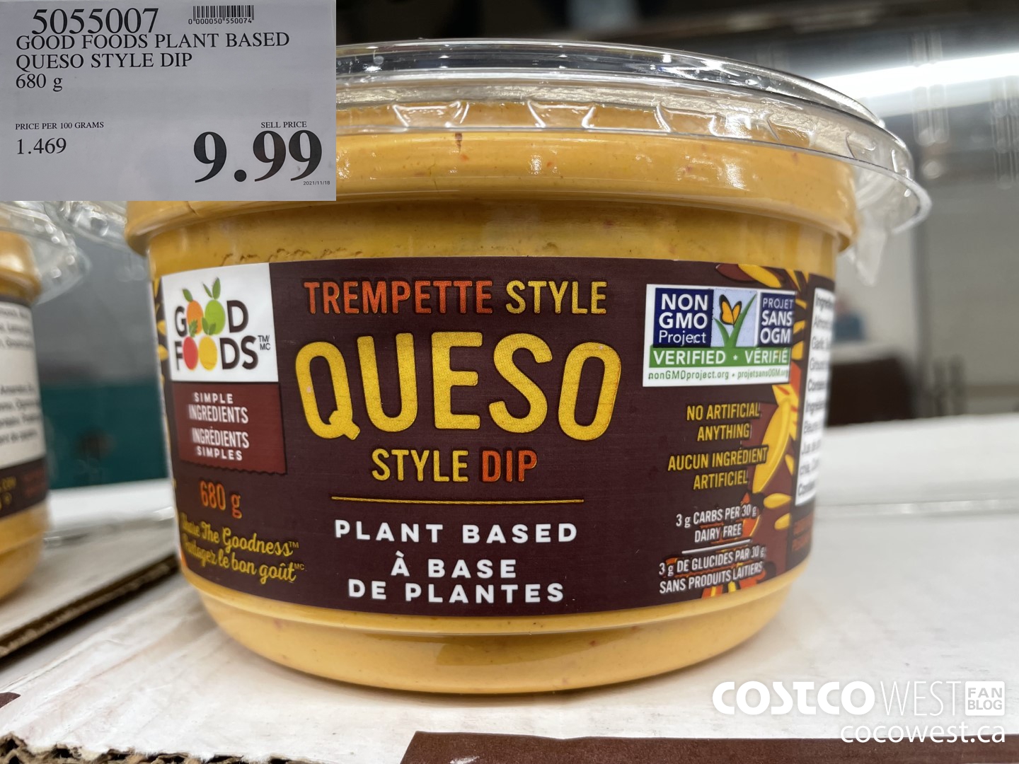 5055007 GOOD FOODS PLANT BASED QUESO STYLE DIP 680 g $9.99