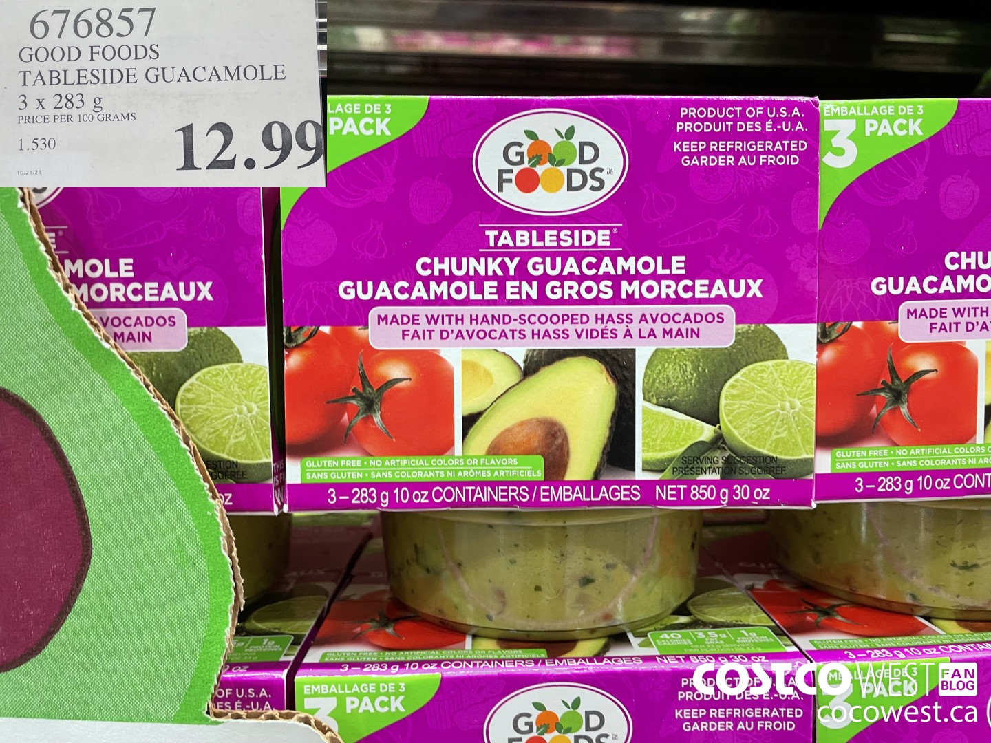 676857 GOOD FOODS TABLESIDE GUACAMOLE 3 x 283 g $12.99