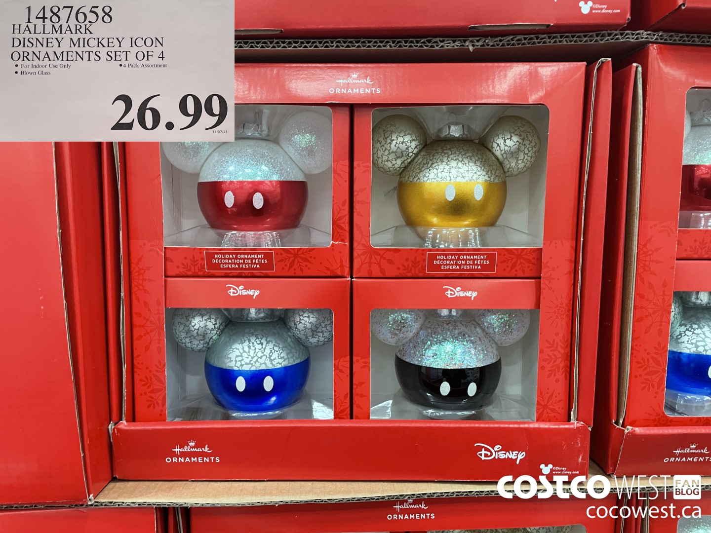 1487658 HALLMARK DISNEY MICKEY ICON ORNAMENTS SET OF 4  $26.99