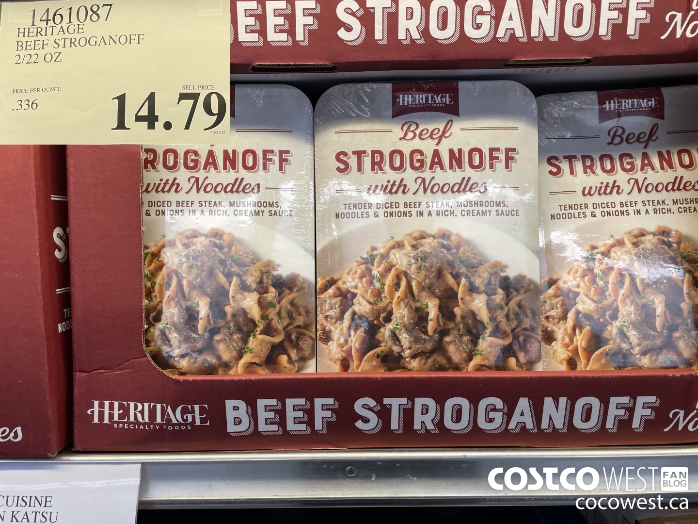 1461087 HERITAGE BEEF STROGANOFF 2/22 OZ  $14.79