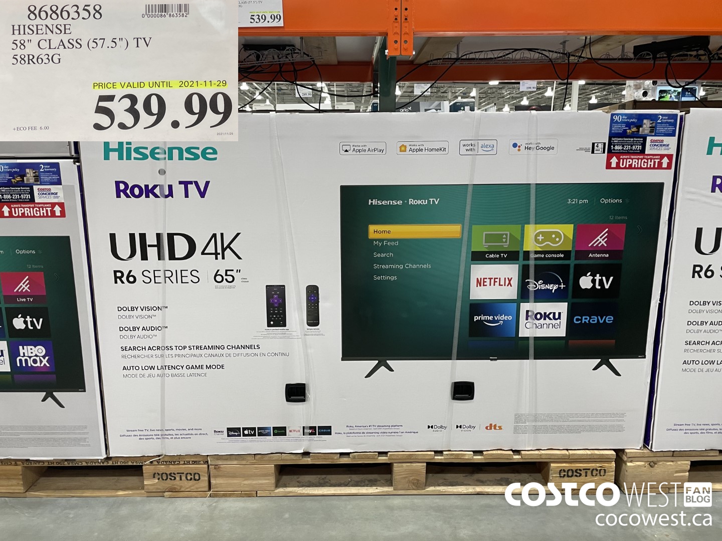 8686358 HISENSE 58” CLASS (57.5