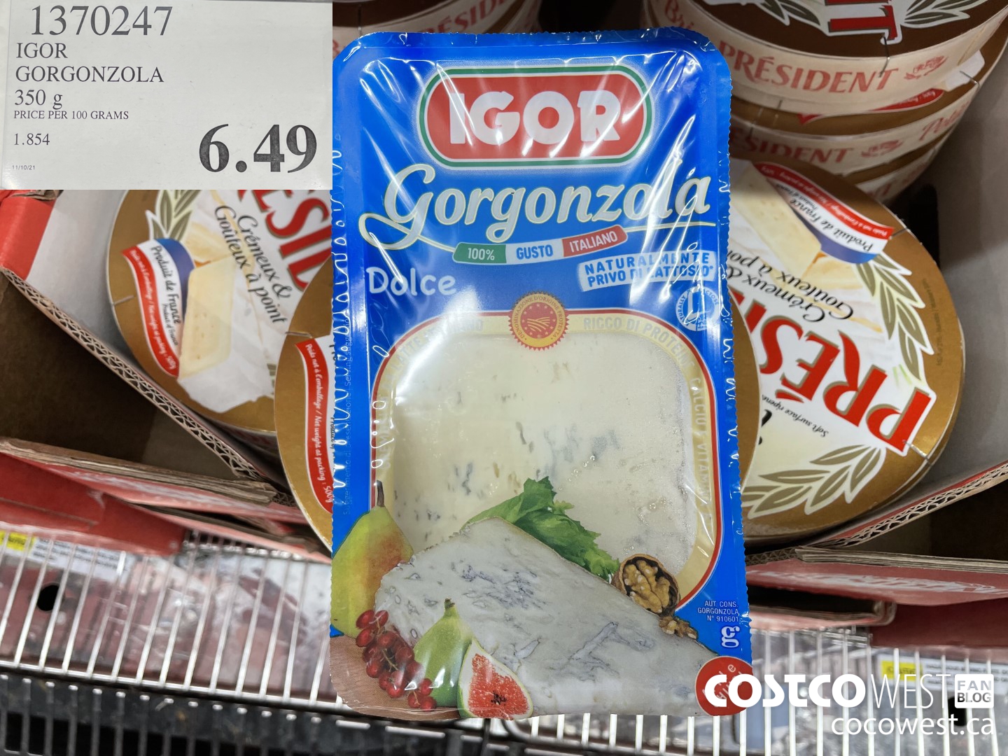 1370247 IGOR GORGONZOLA 350 g $6.49