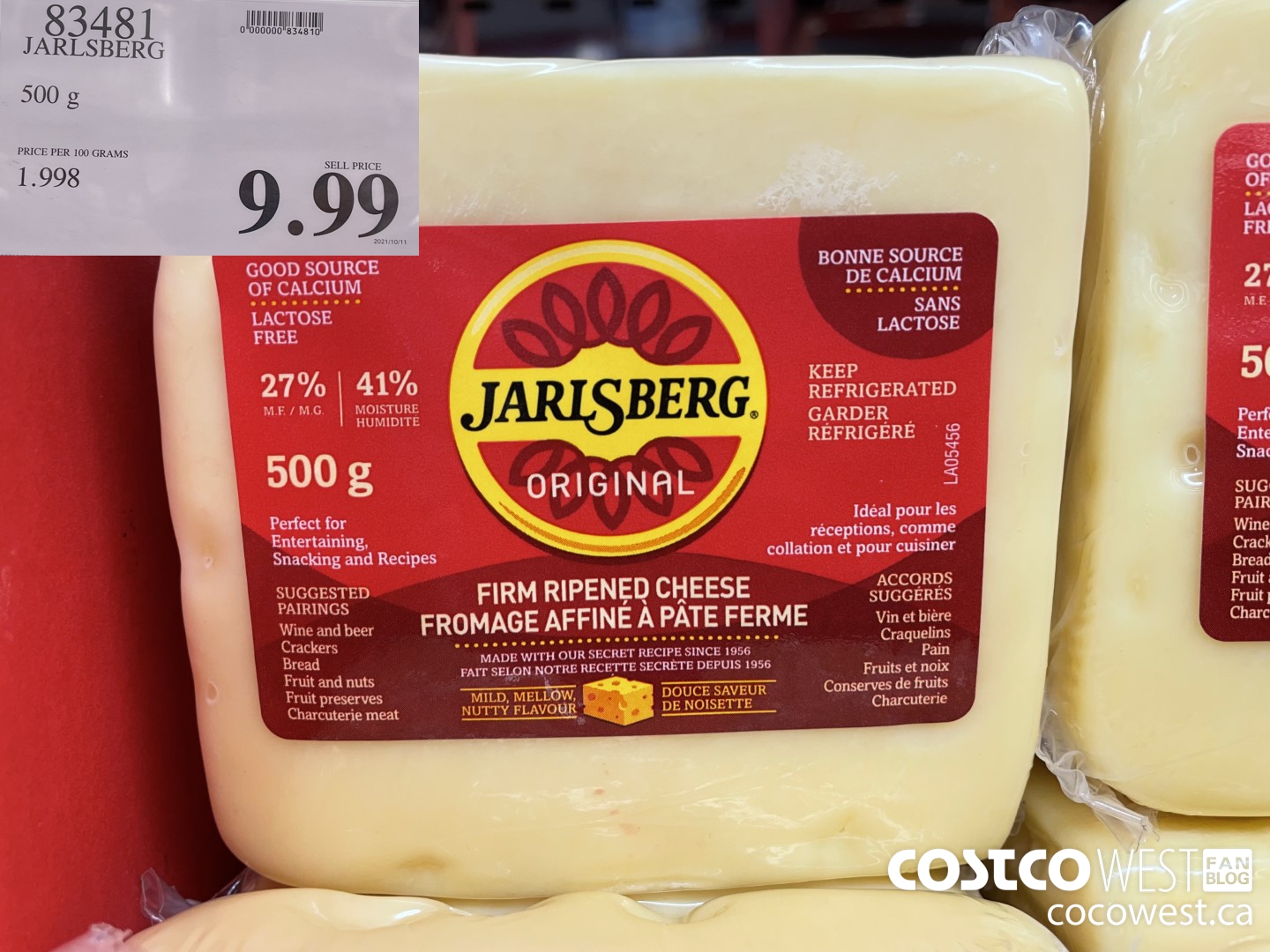 83481 JARLSBERG 500 g $9.99
