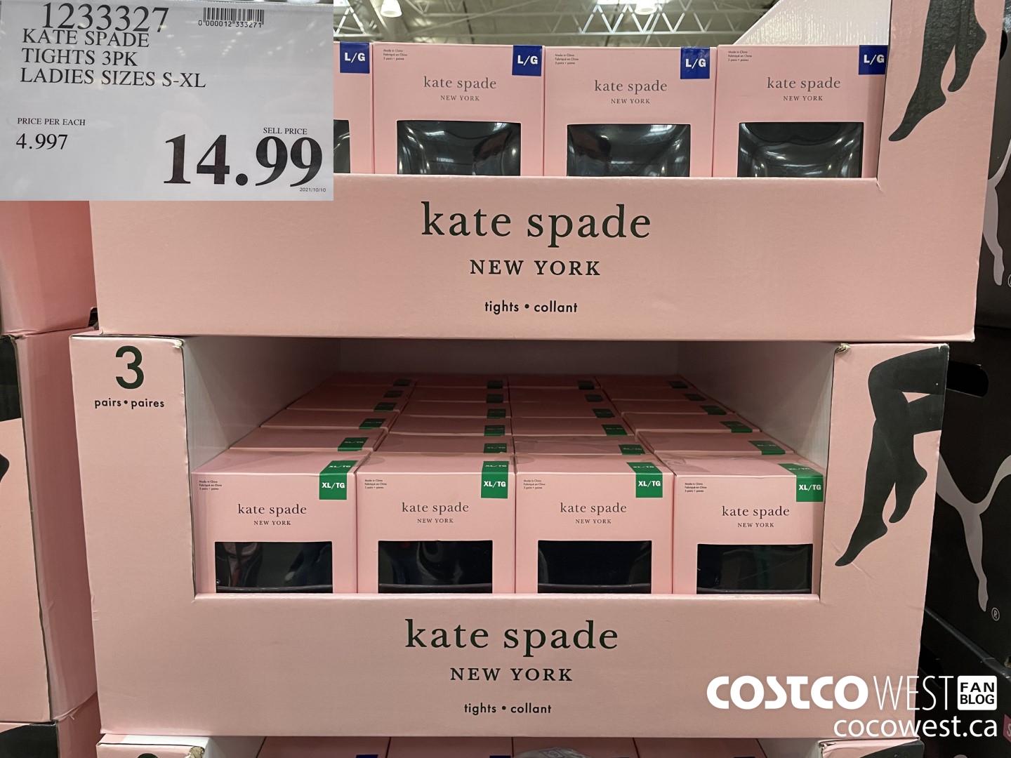 KATE SPADE CREW SOCK 10 PK LADIES SIZES 4-10 at Costco 3180 Laird Rd  Mississauga