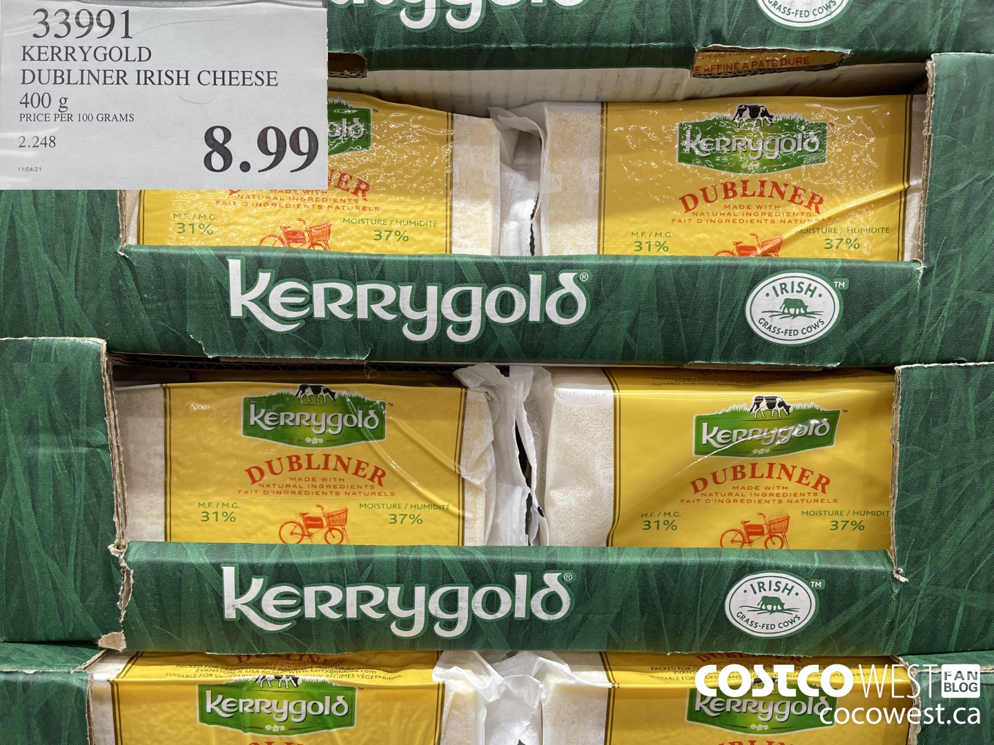 33991 KERRYGOLD DUBLINER IRISH CHEESE 400 g $8.99