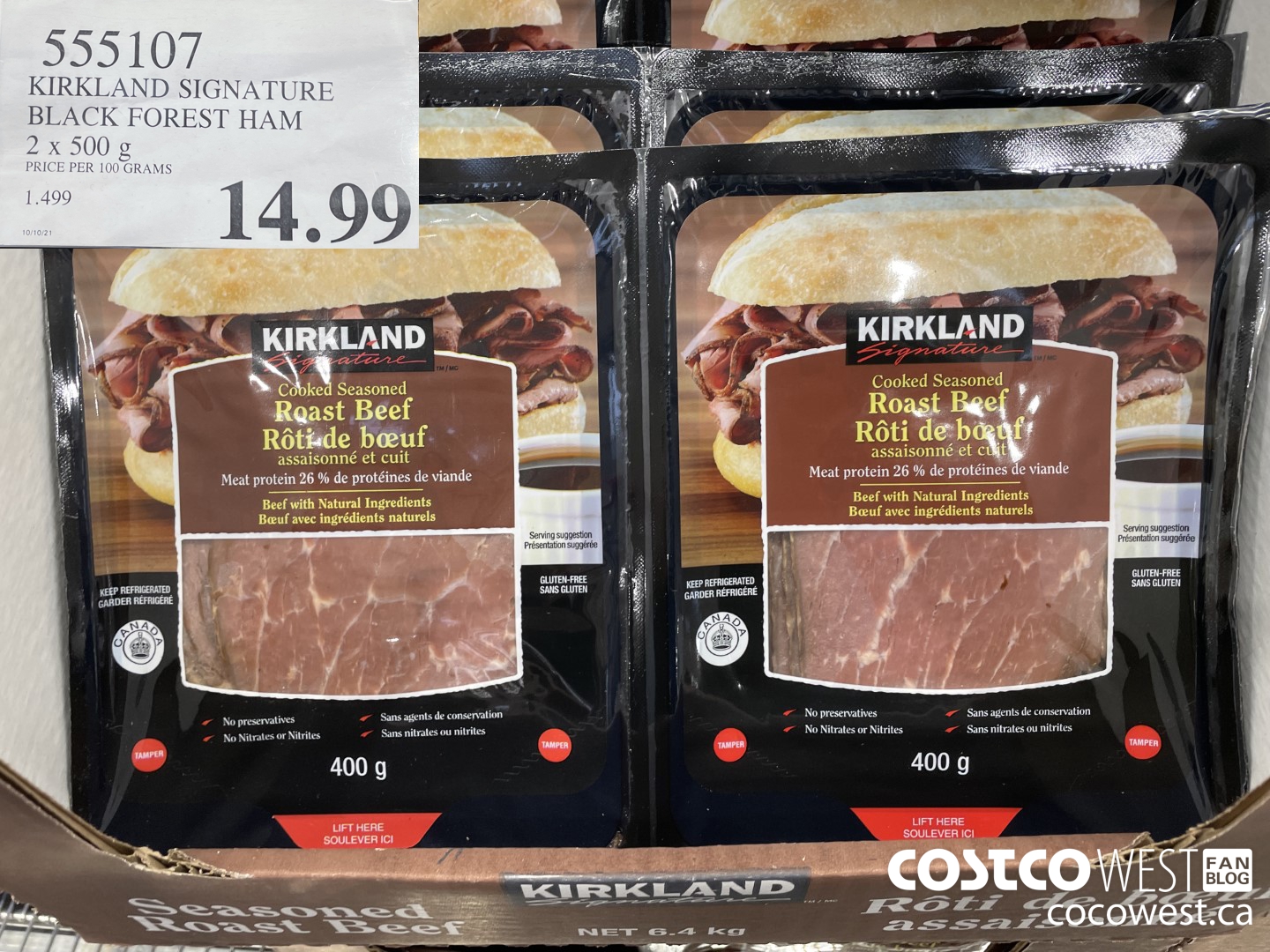 555107 KIRKLAND SIGNATURE BLACK FOREST HAM 2 x 500 g  $14.99