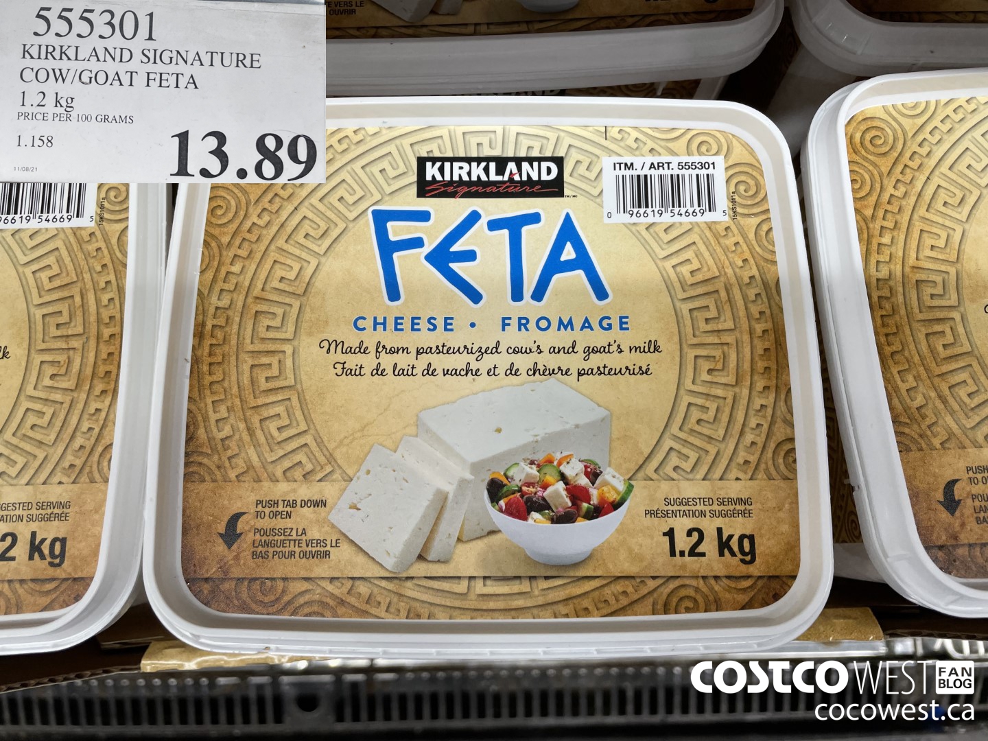 555301 KIRKLAND SIGNATURE COW/GOAT FETA 1.2 kg $13.89
