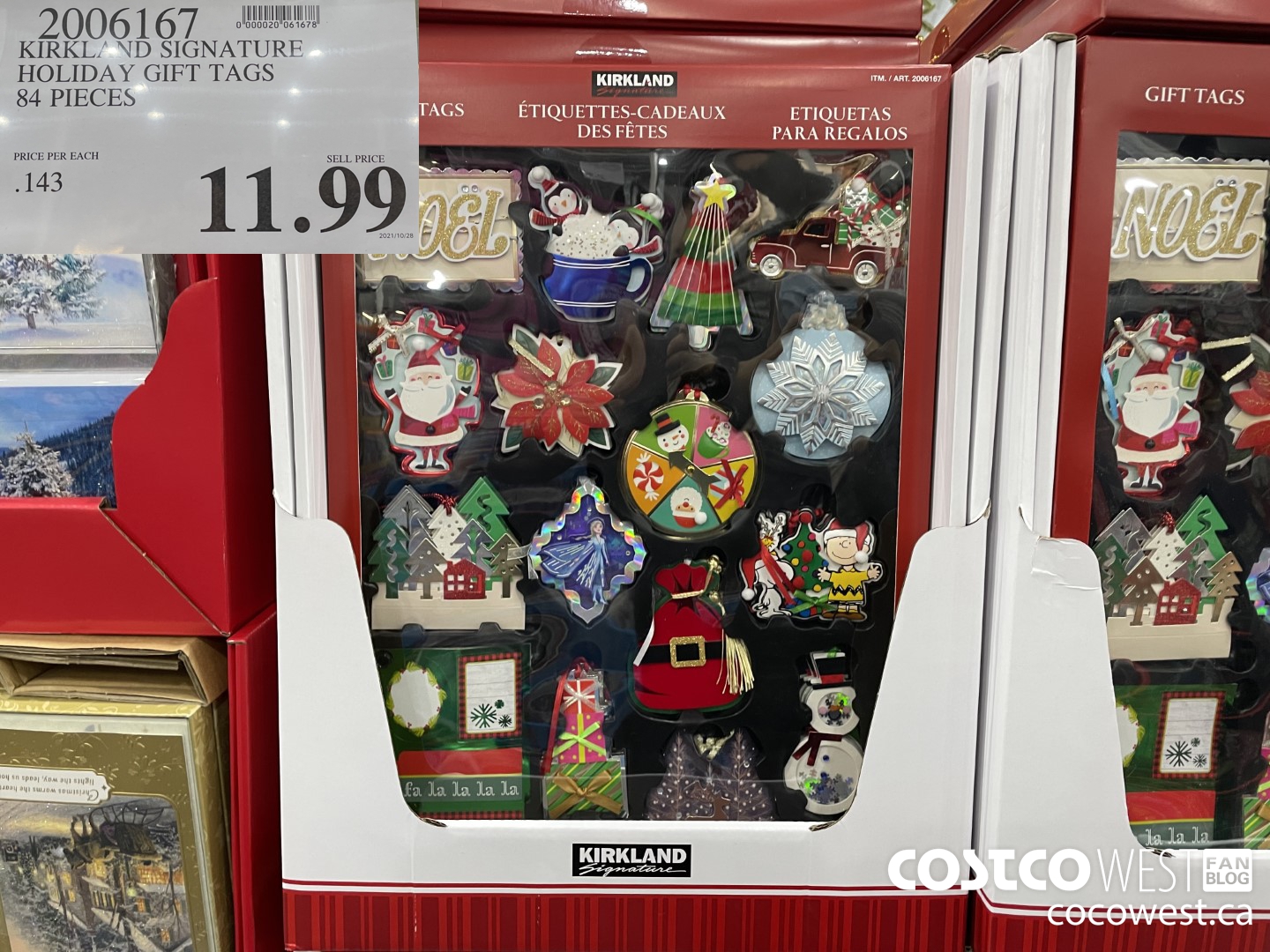 2006167 KIRKLAND SIGNATURE HOLIDAY GIFT TAGS 84 PIECES $11.99