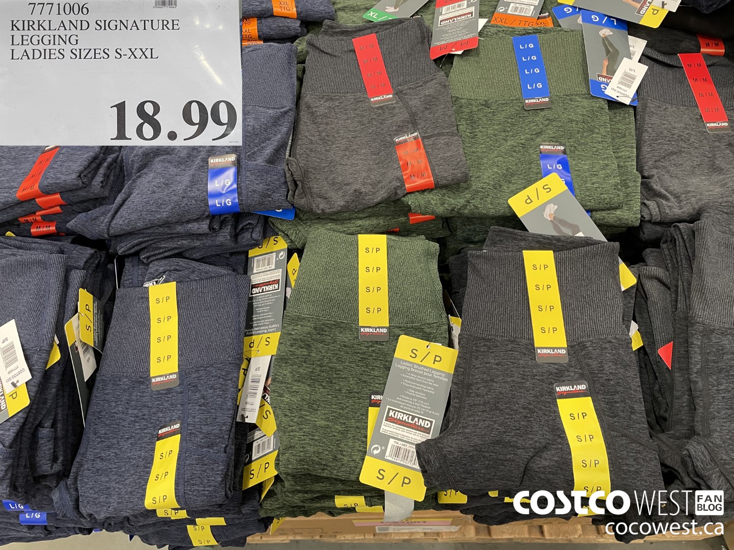 KIRKLAND SIGNATURE LEGGING LADIES SIZES S - XXL at Costco Brant St