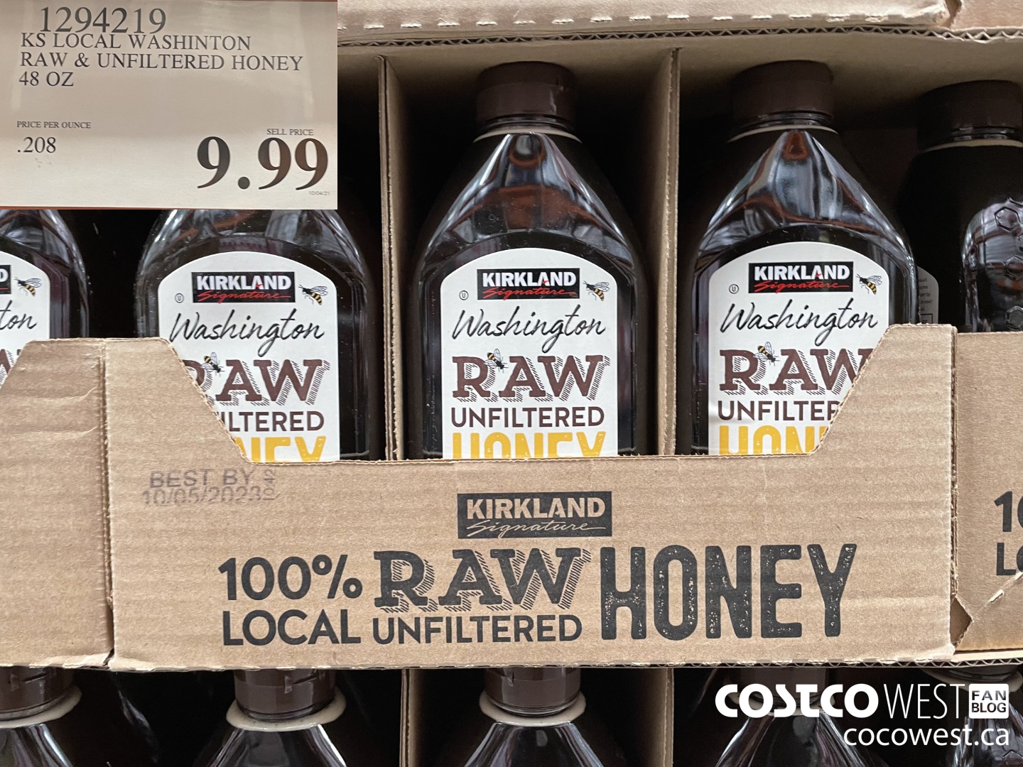 1294219 KS LOCAL WASHINTON RAW & UNFILTERED HONEY 48 OZ  $9.99