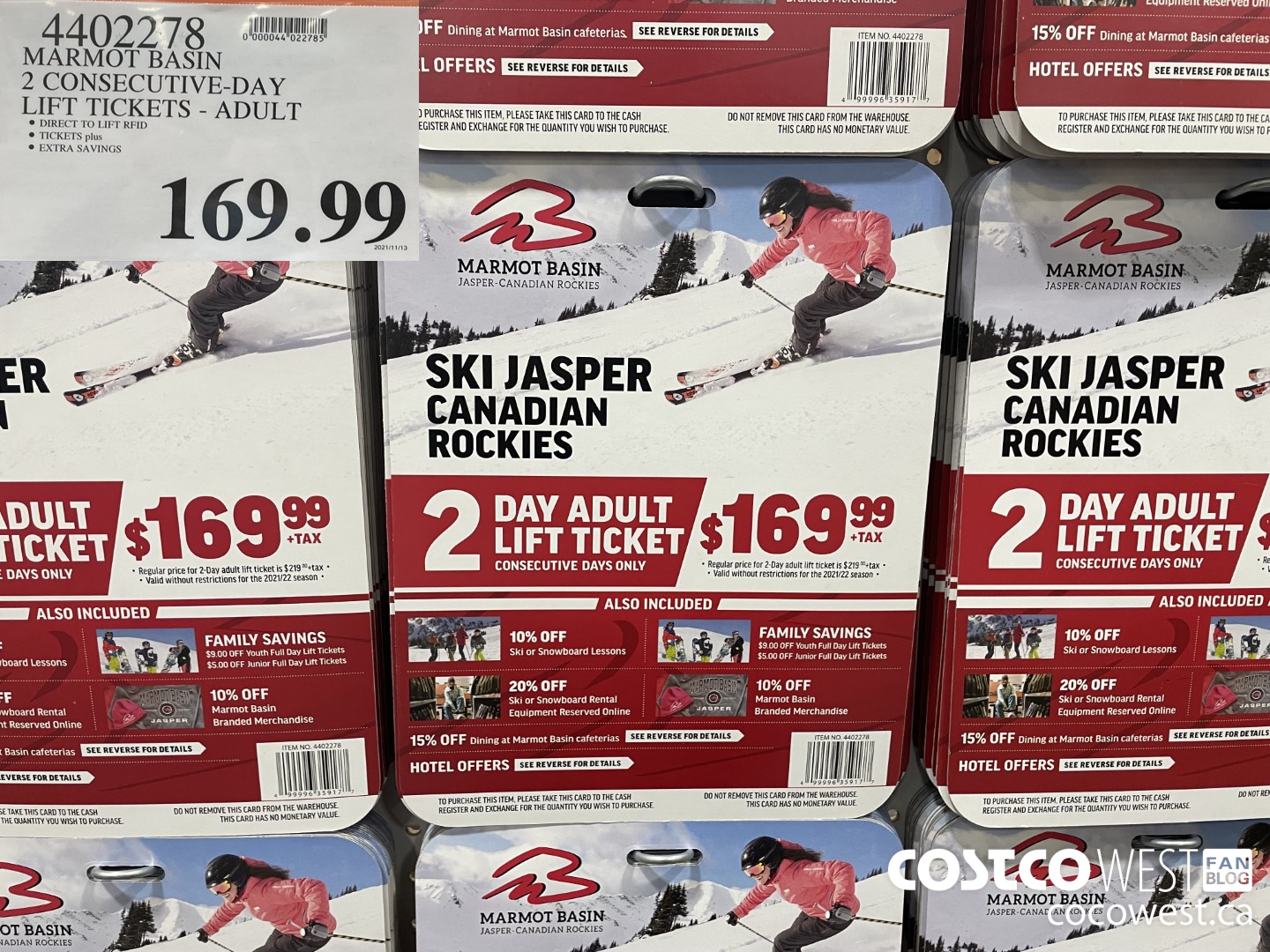 4402278 MARMOT BASIN 2 CONSECUTIVE-DAY LIFT TICKETS - ADULT  $169.99