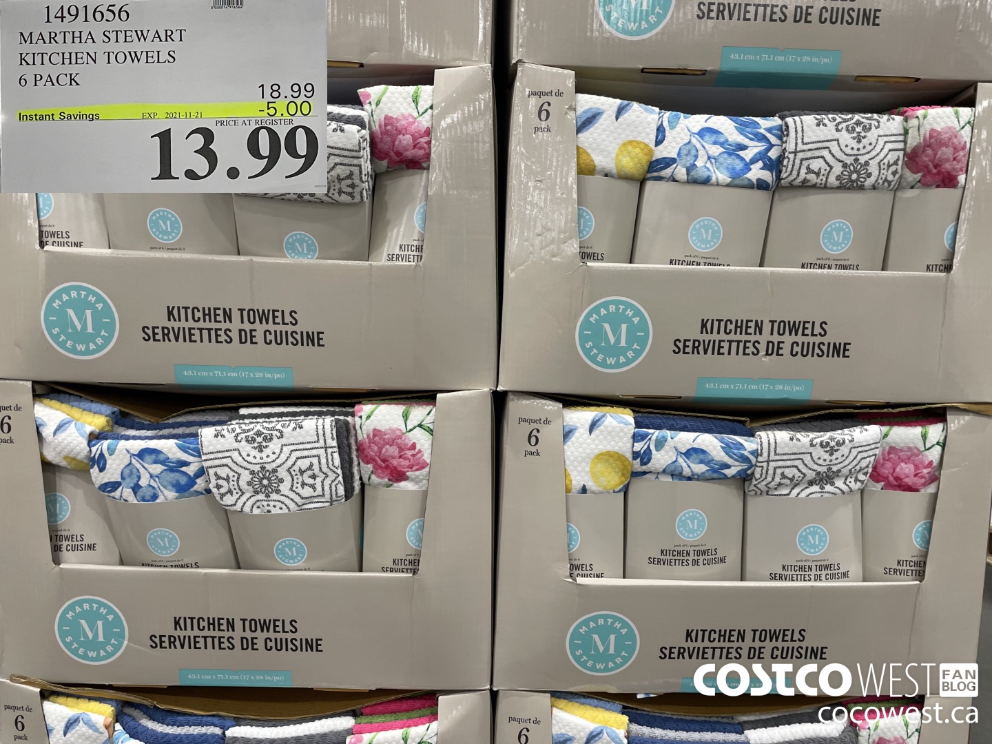 149656 MARTHA STEWART KITCHEN TOWELS 6 PACK 5 00 INSTANT SAVINGS EXPIRES ON  2021 10 31 14 99 - Costco East Fan Blog