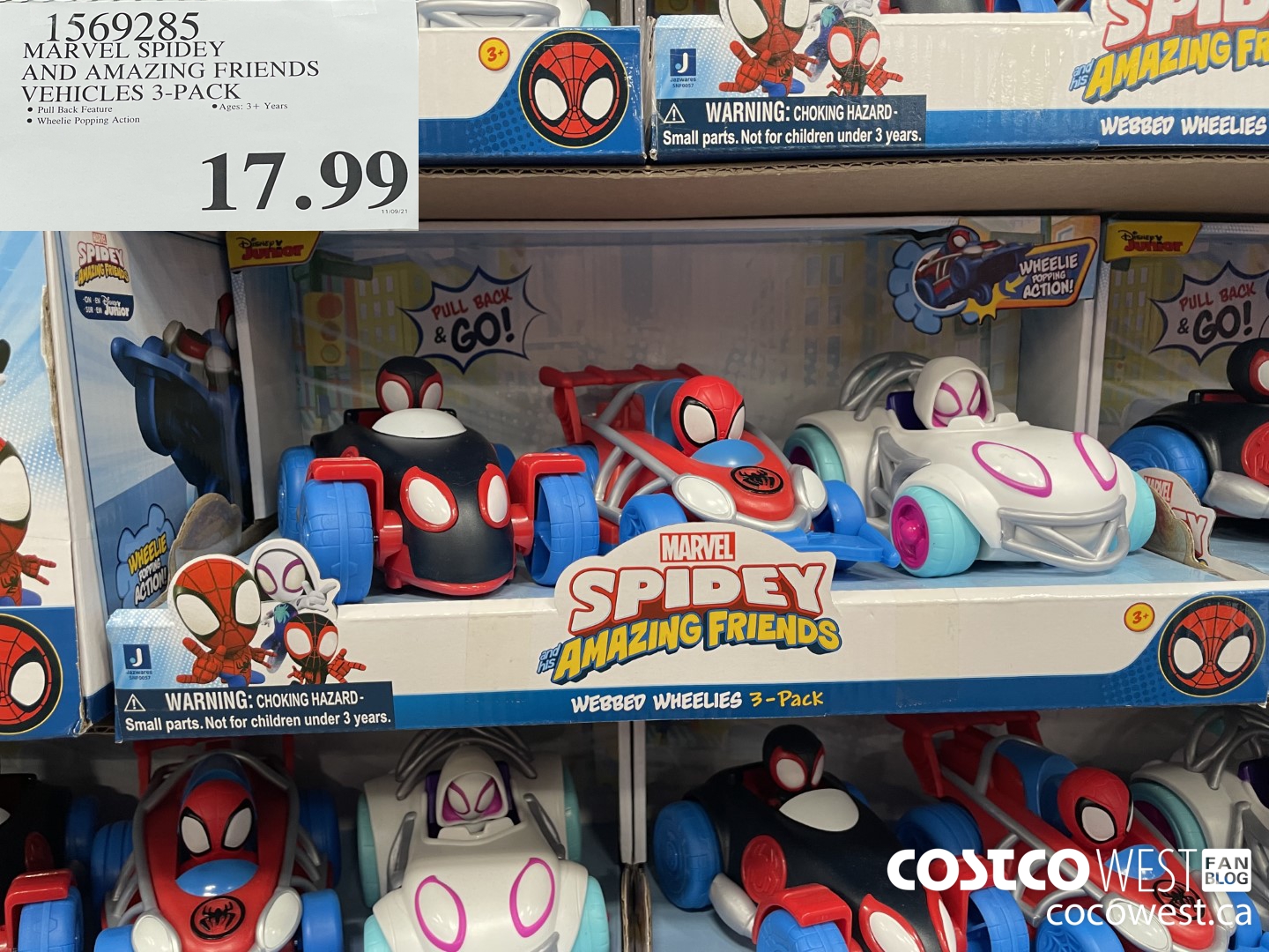 1569285 MARVEL SPIDEY AND AMAZING FRIENDS vehicles 3-pack  $17.99