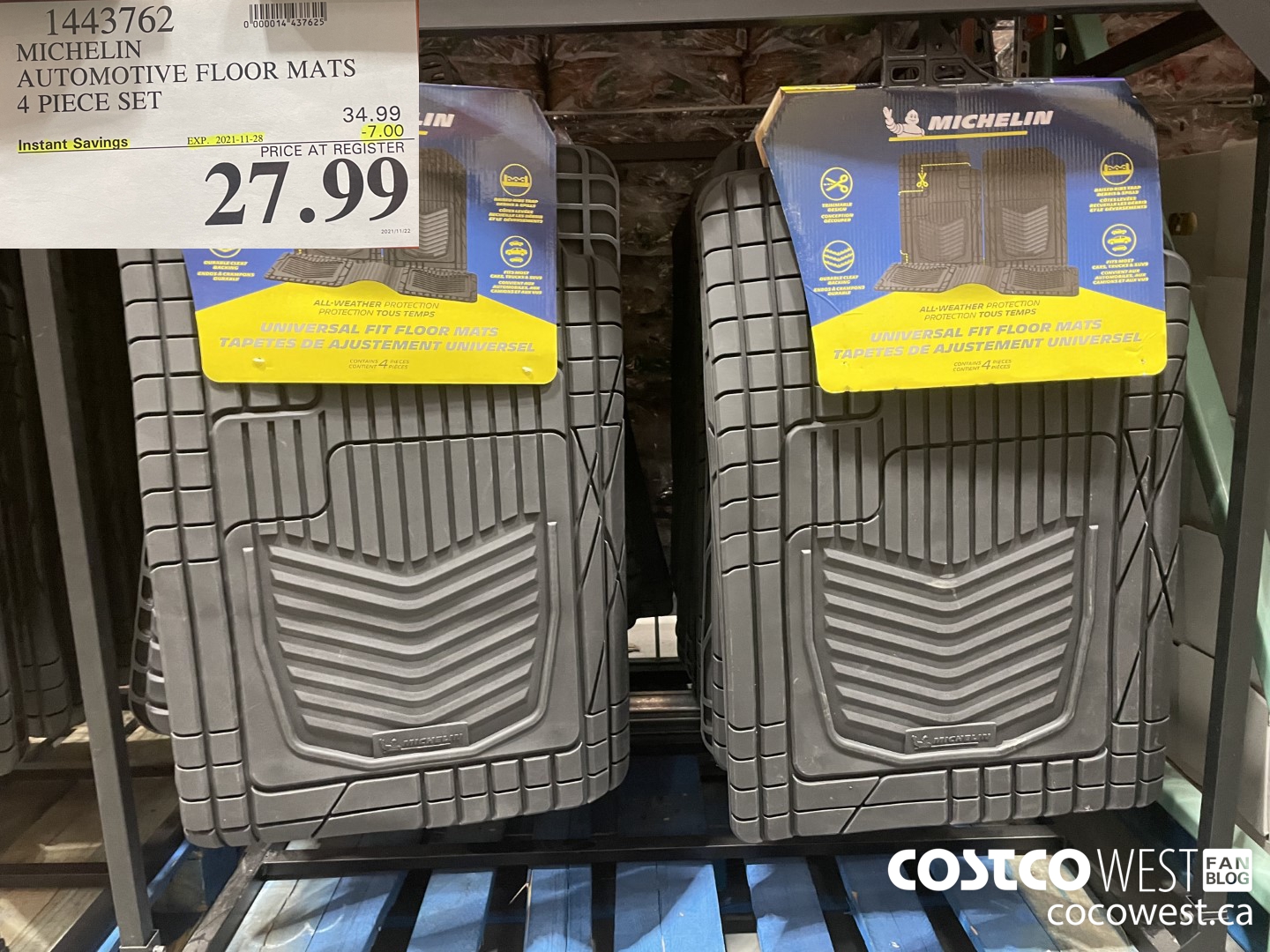 1443762 MICHELIN MUTOMOTIVE FLOOR MATS 4 PIECE SET  ($7.00 INSTANT SAVINGS EXPIRES ON 2021-11-28) $27.99