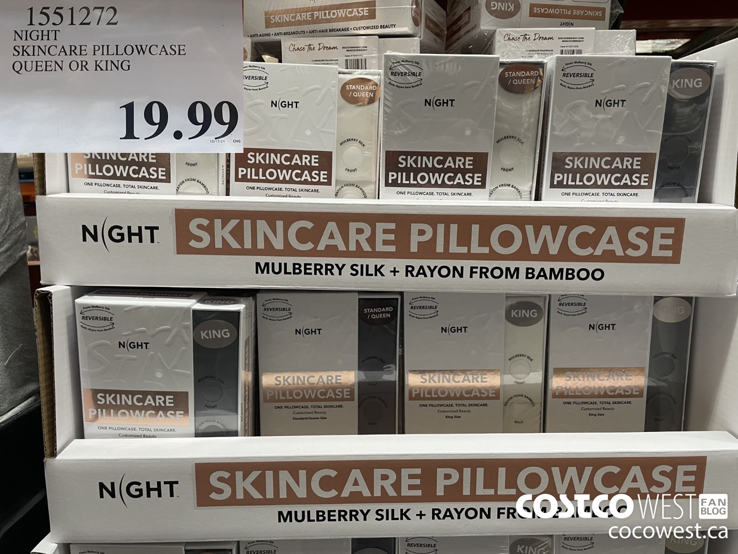 1551272 NIGHT SKINCARE PILLOWCASE QUEEN OR KING  $19.99