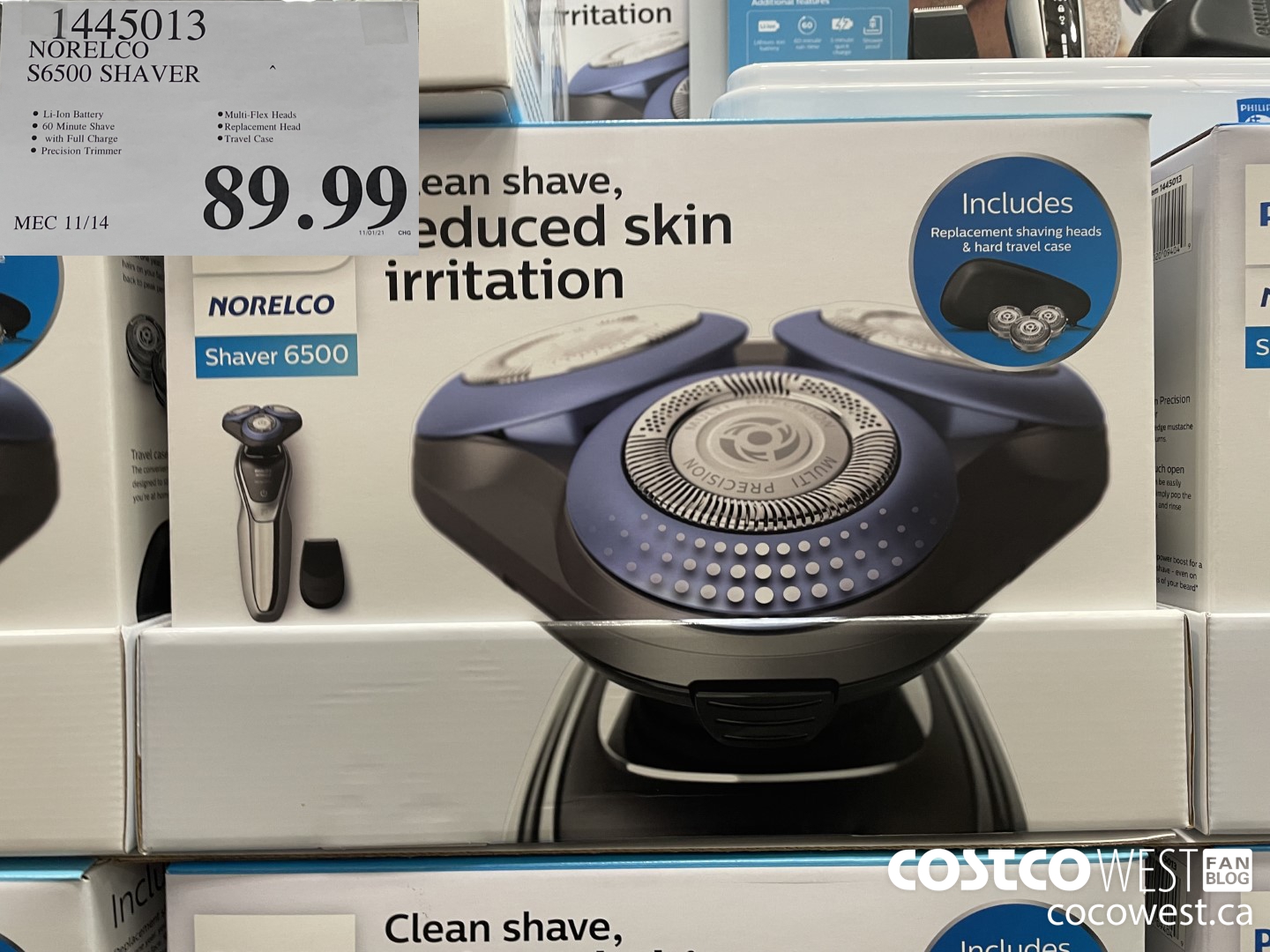 1445013 NORELCO S6500 SHAVER  $89.99