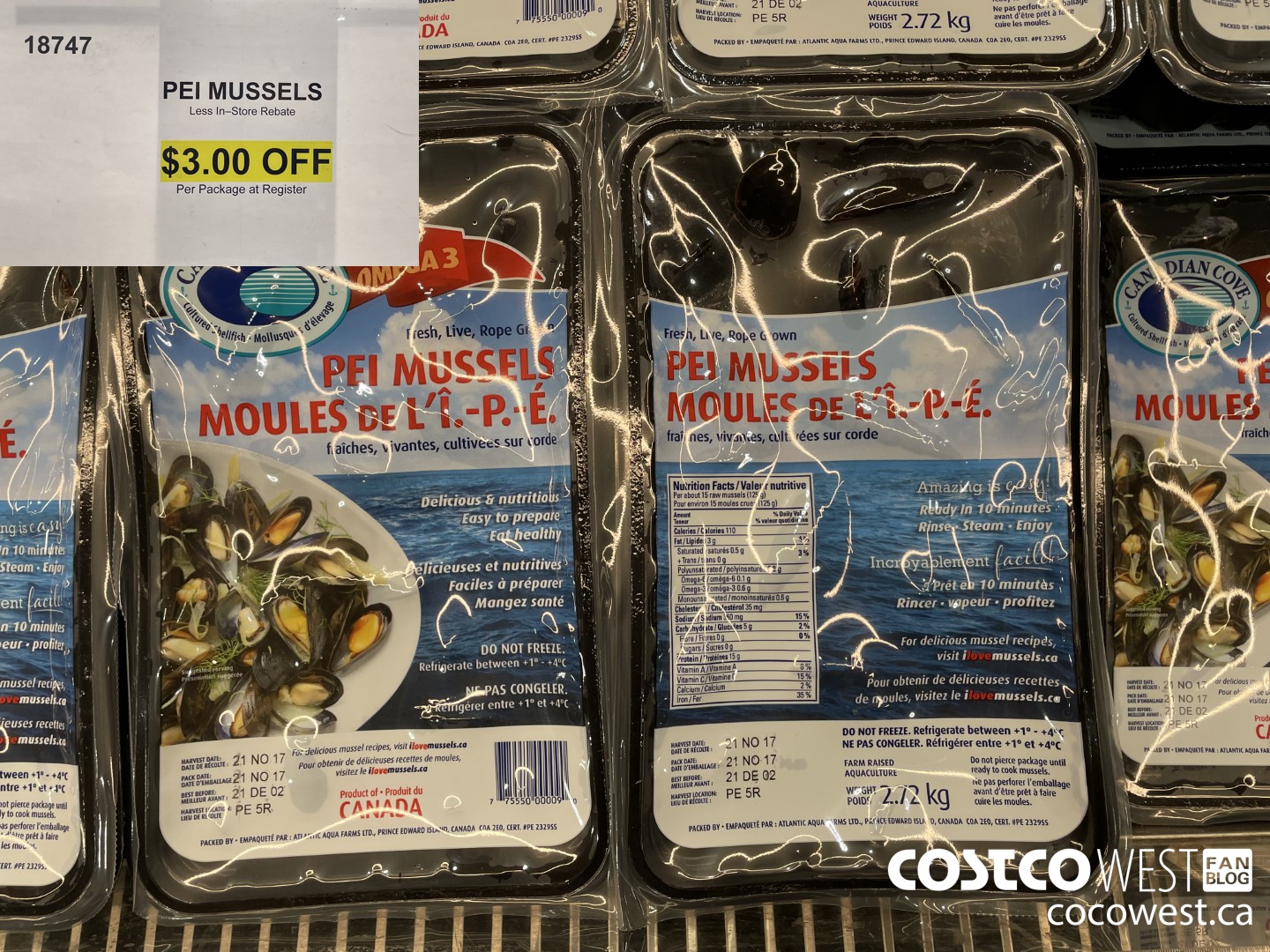 18747 ORGANIC LIVE BLUE MUSSELS (FARMED) ($3.00 INSTANT SAVINGS)