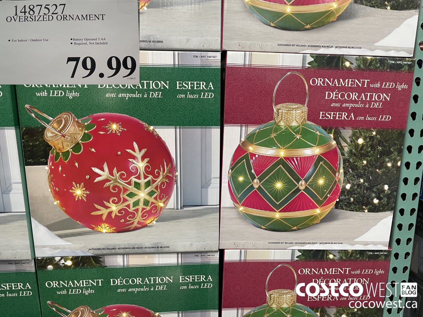 1487527 OVERSIZED ORNAMENT  $79.99
