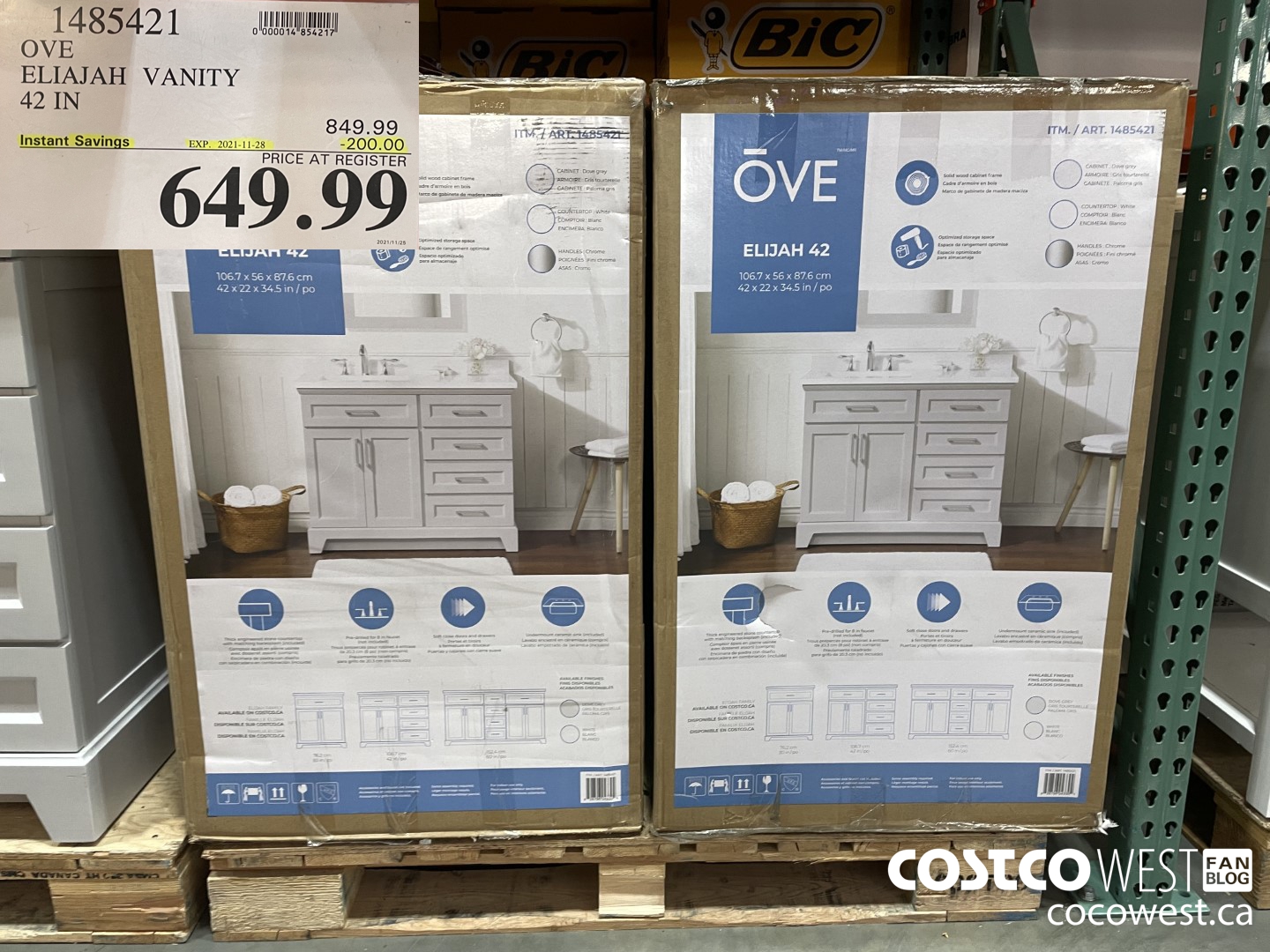 1485421 OVE ELIAJAH VANITY 42 IN  ($200.00 INSTANT SAVINGS EXPIRES ON 2021-11-28) $649.99