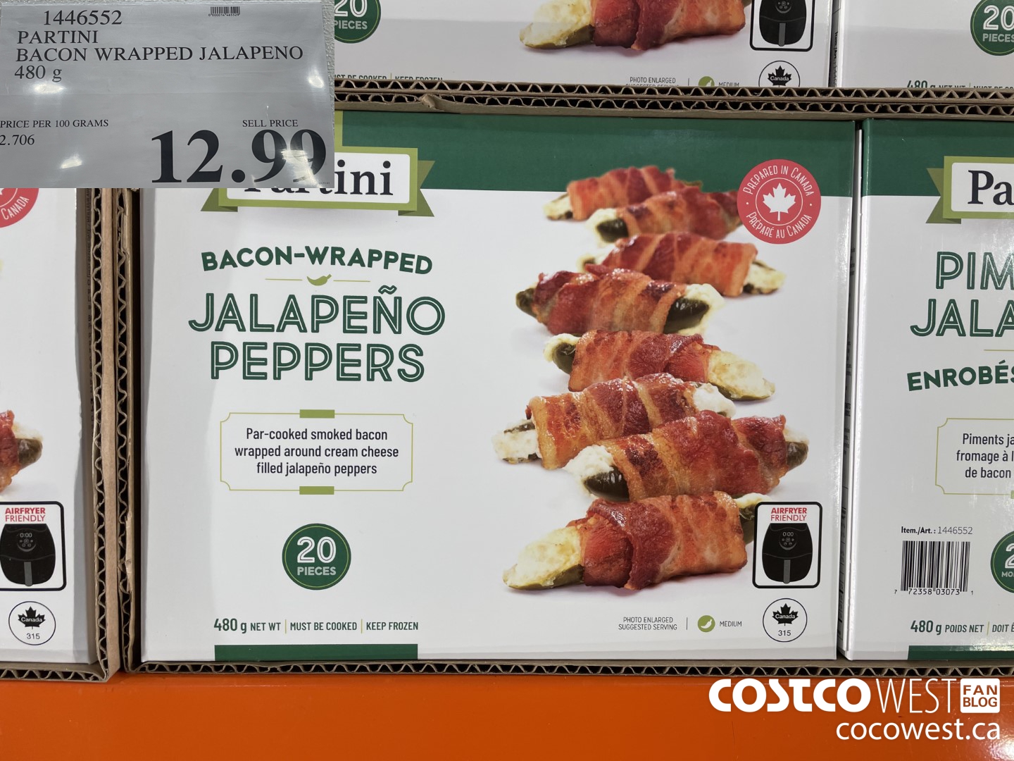 1446552 PARTINI BACON WRAPPED JALAPENO 480 g  $12.99